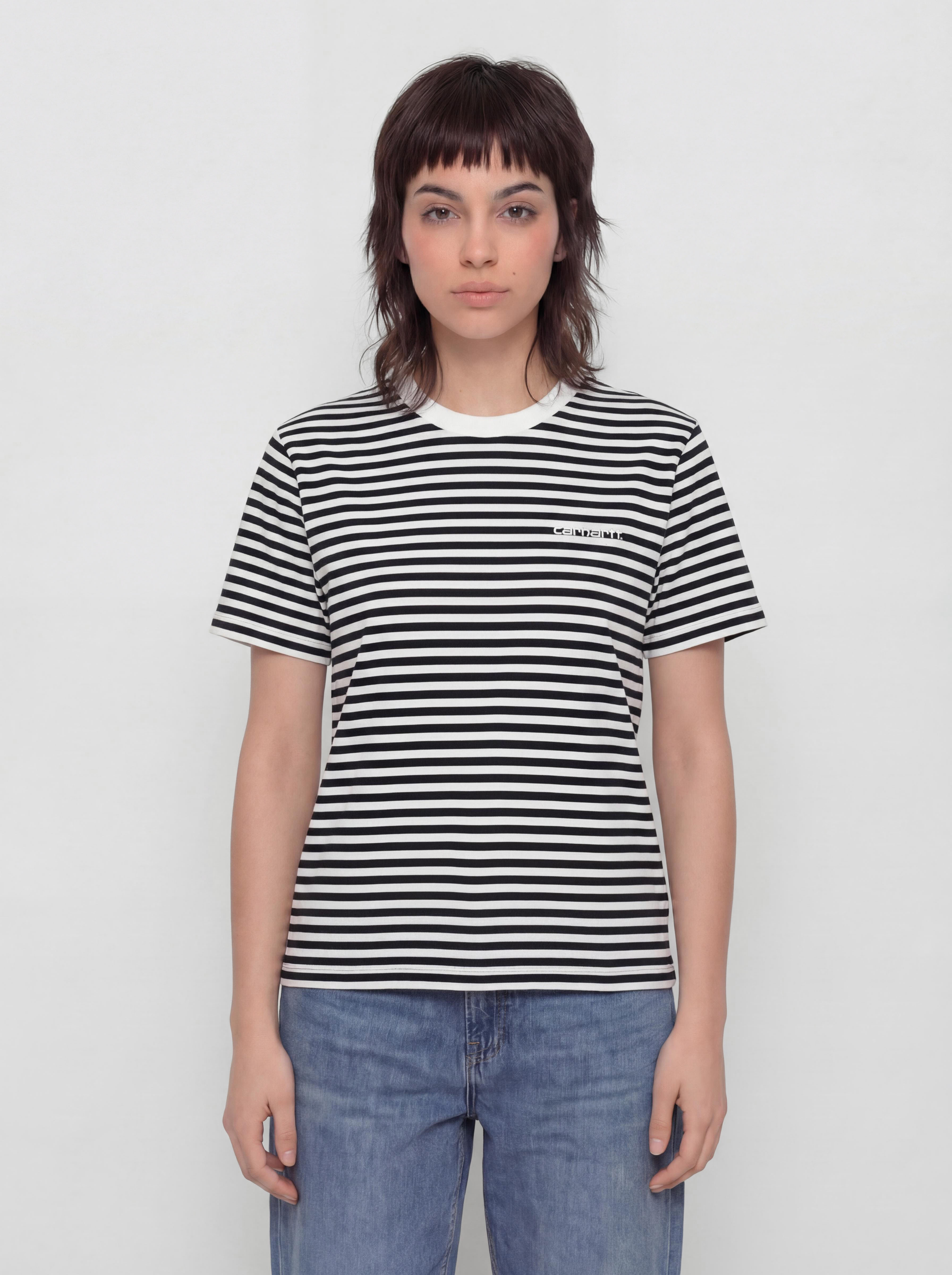 T-shirt Carhartt WIP Ezra Wmn (ezra stripe/black/wax)