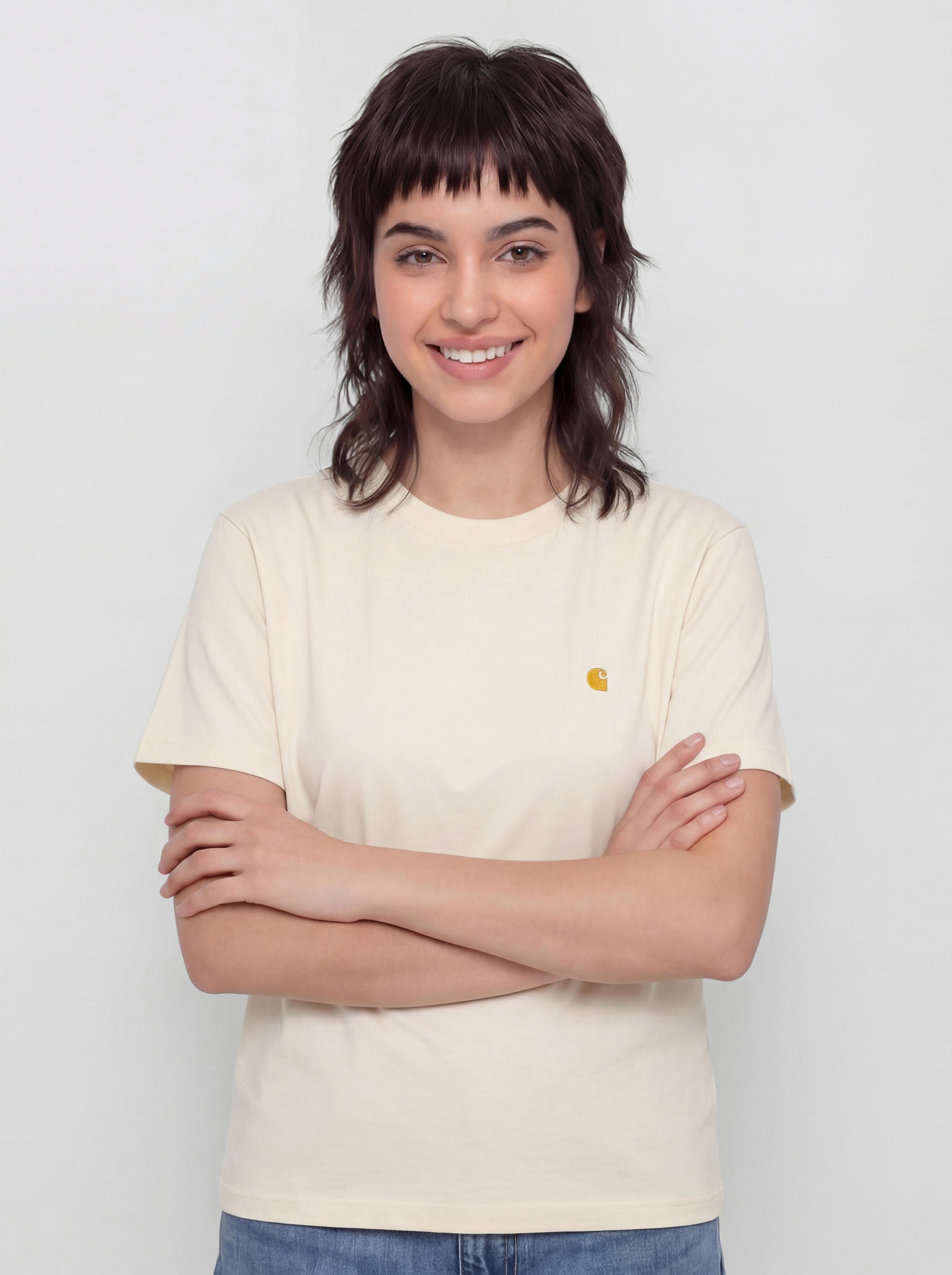 T-shirt Carhartt WIP Chase Wmn (cinnerus/gold)