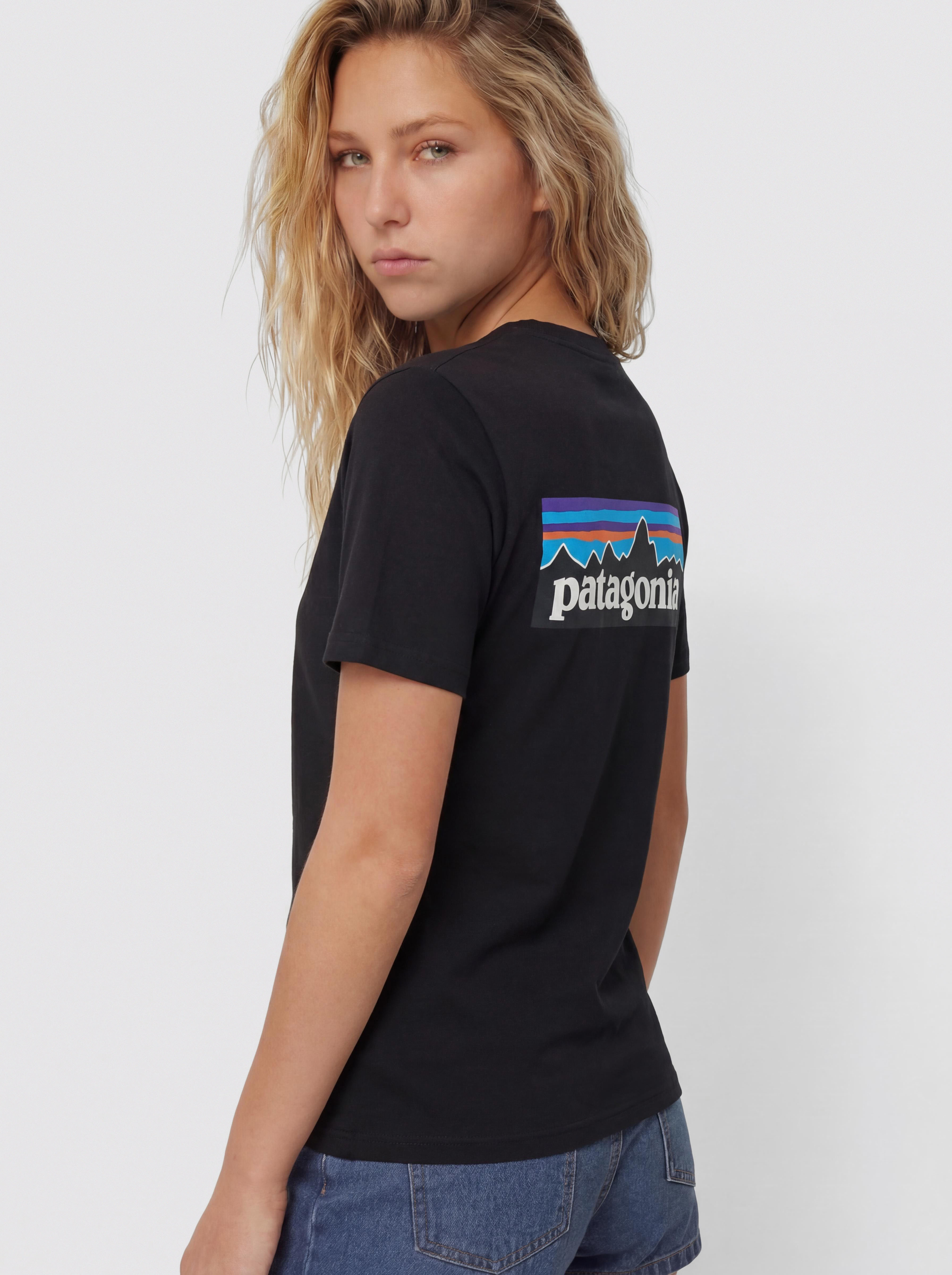 T-shirt Patagonia P 6 Logo Responsibili Wmn (black)