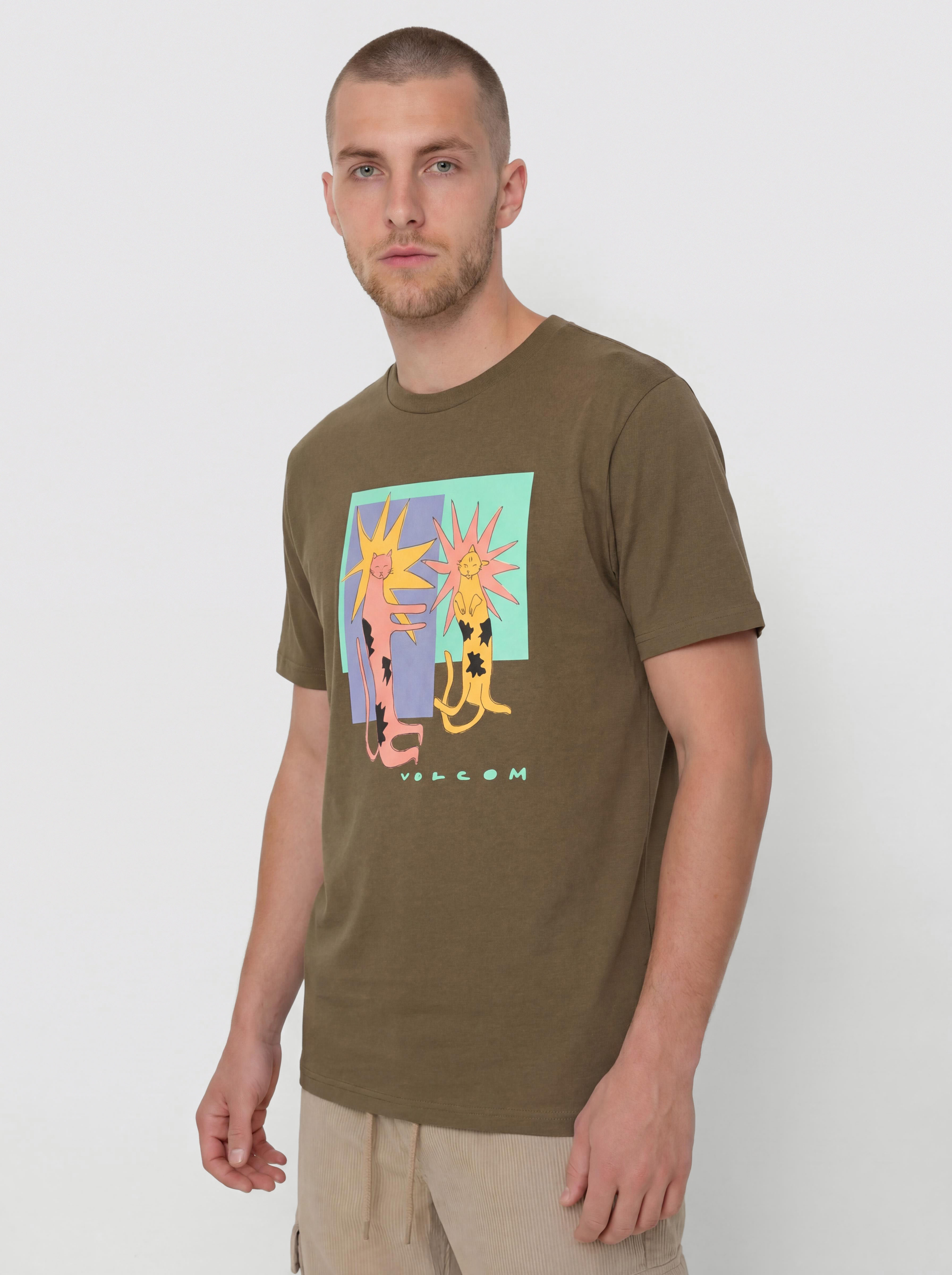 T-shirt Volcom Longo Cats Bsc (sage leaf)