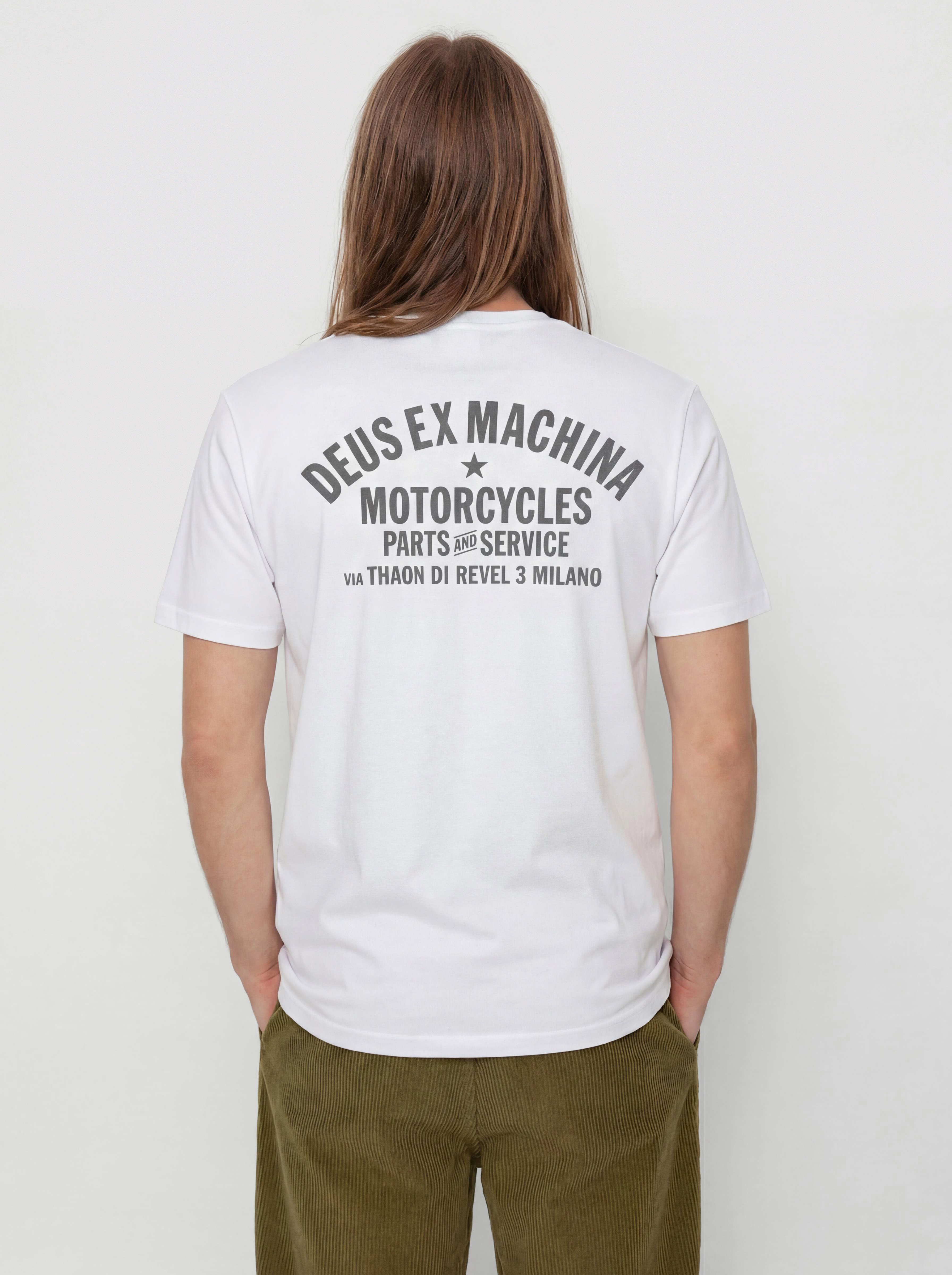 T-shirt Deus Ex Machina Milano Address (white)