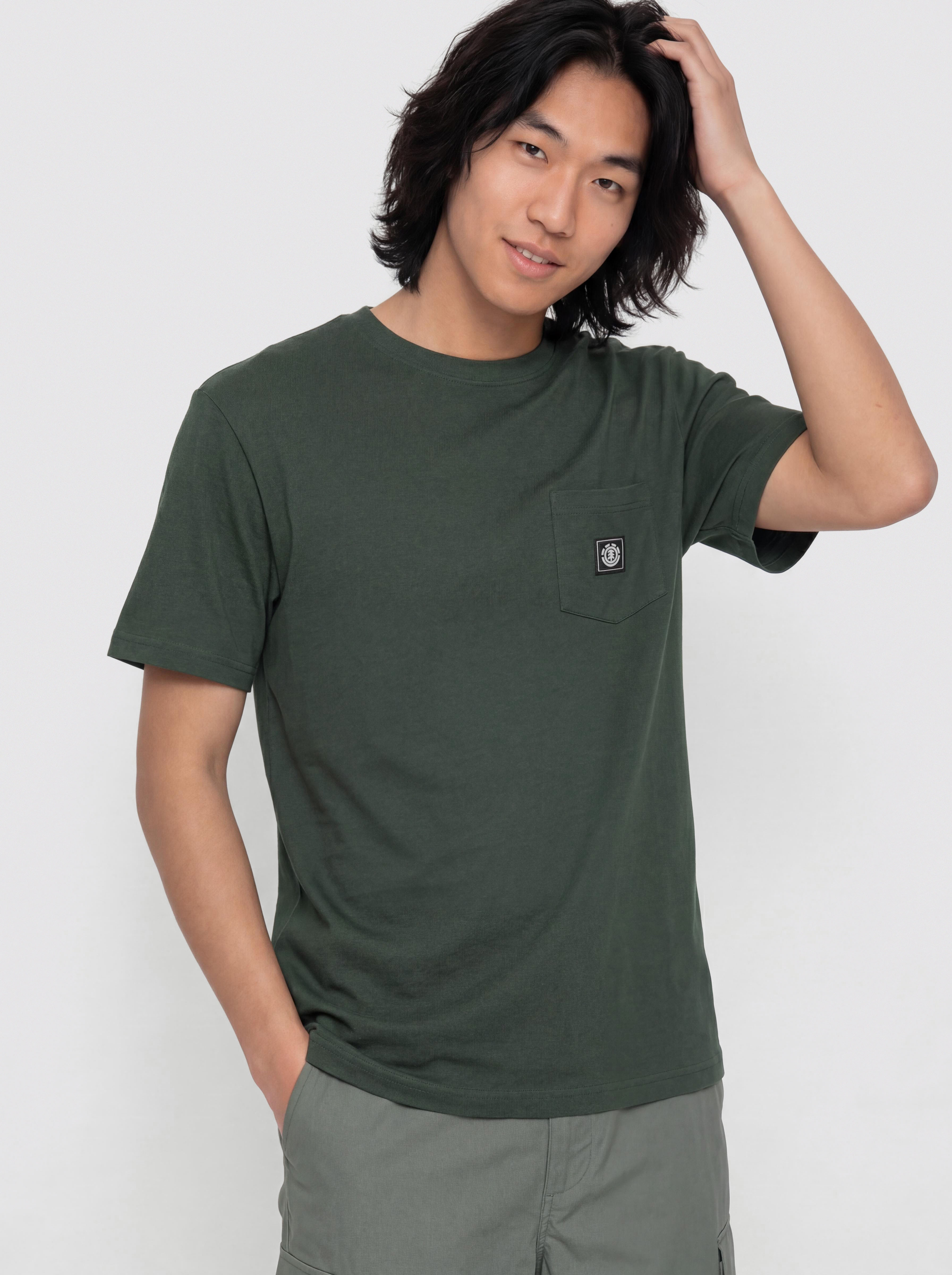 T-shirt Element Basic Pocket Label (deep forest)
