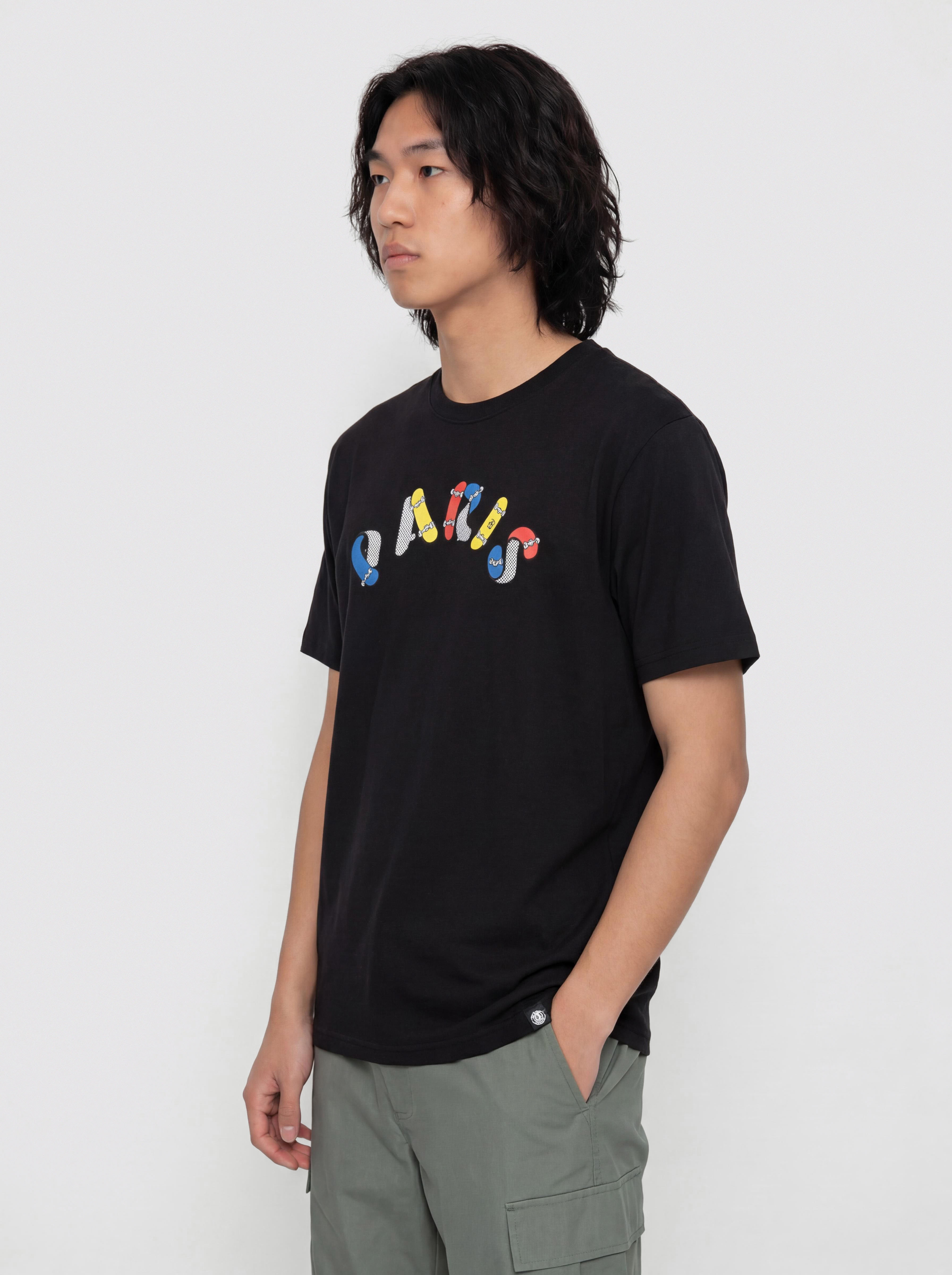 T-shirt Element Twisted Decks (flint black)