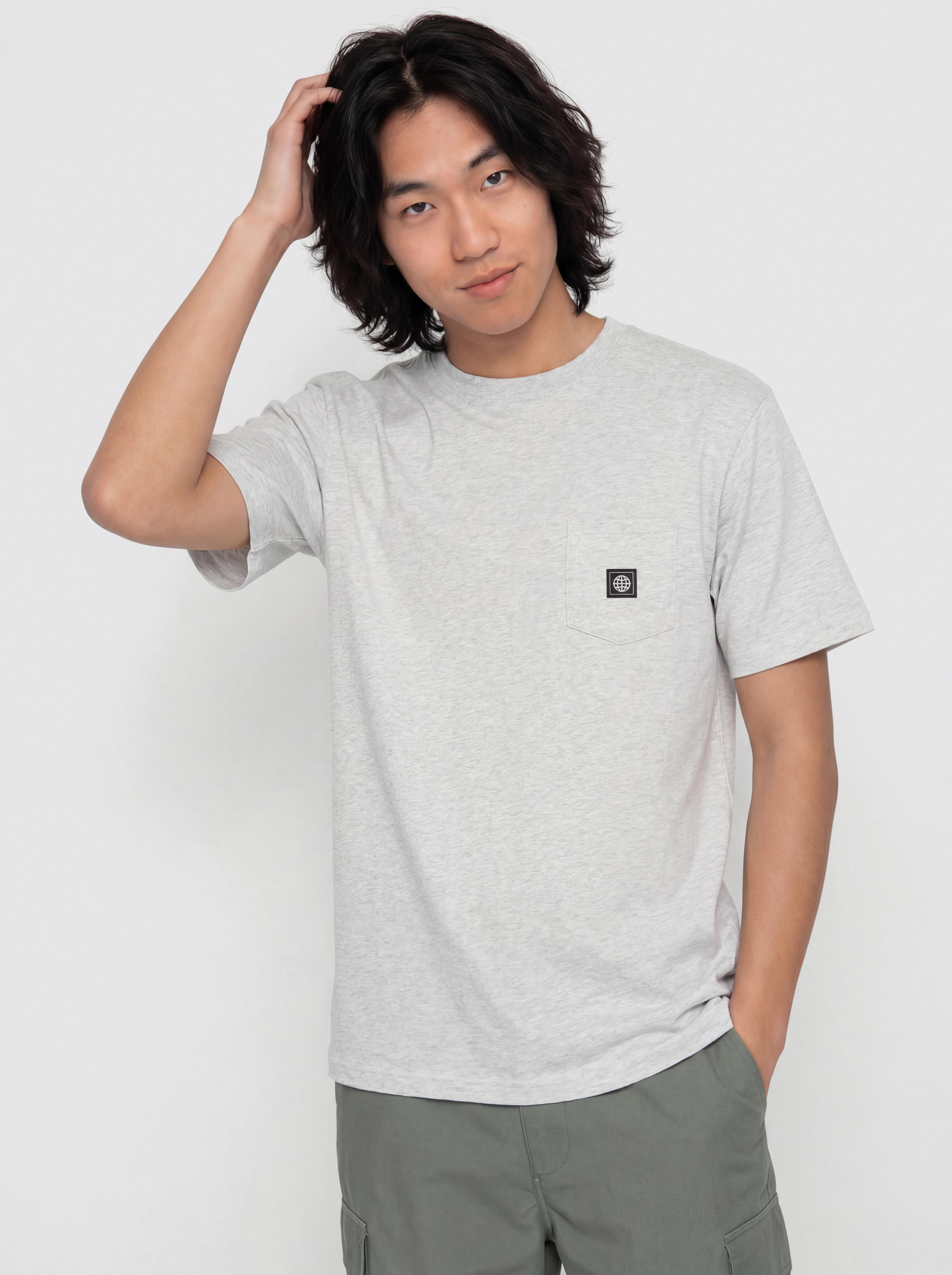 T-shirt Element Icon Label Pocket (mid grey heather)