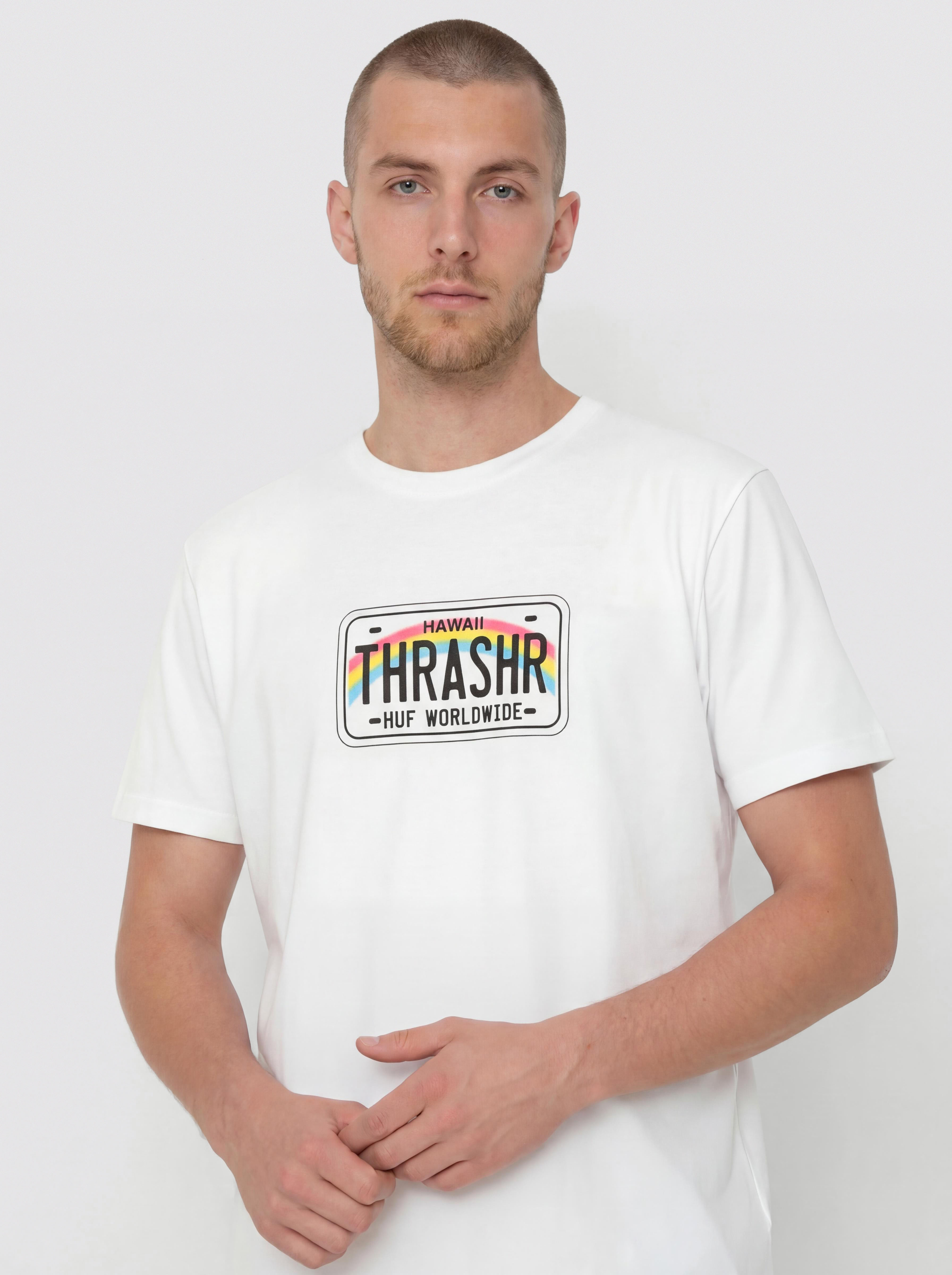 T-shirt HUF X Thrasher License Plate
