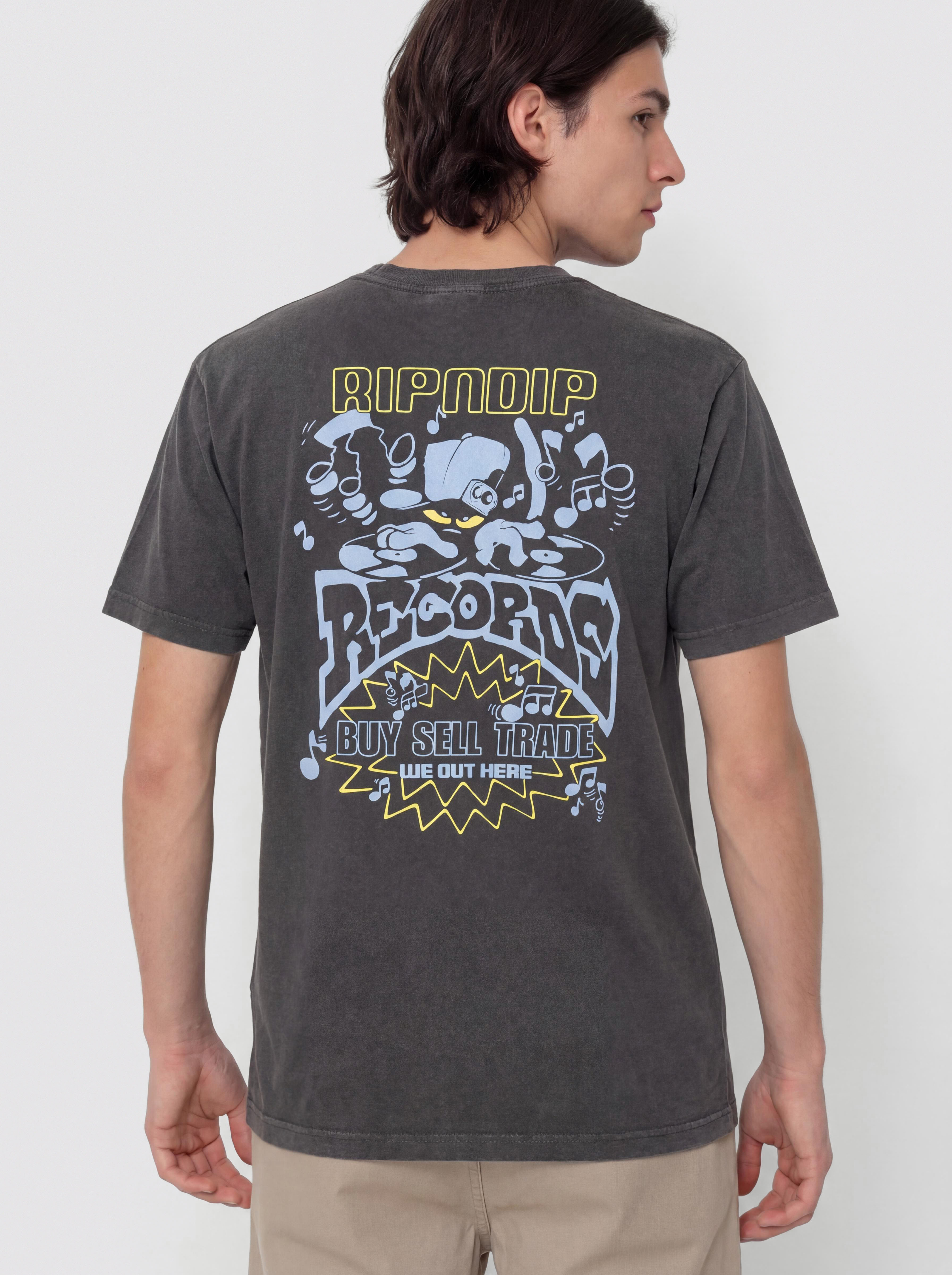 T-shirt RipNDip Records (charcoal sun fade)