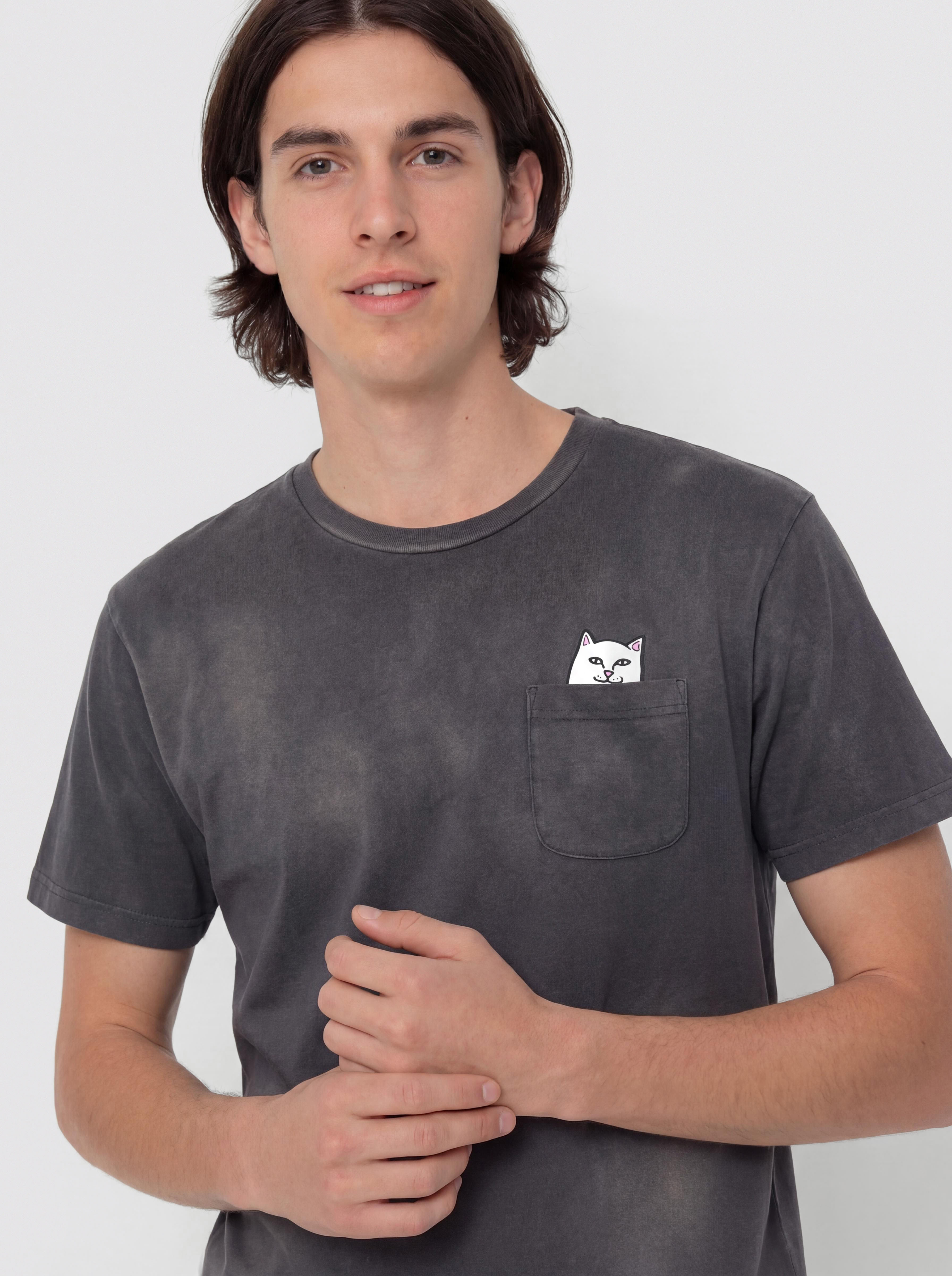T-shirt RipNDip Lord Nermal Pocket (charcoal vintage wash)
