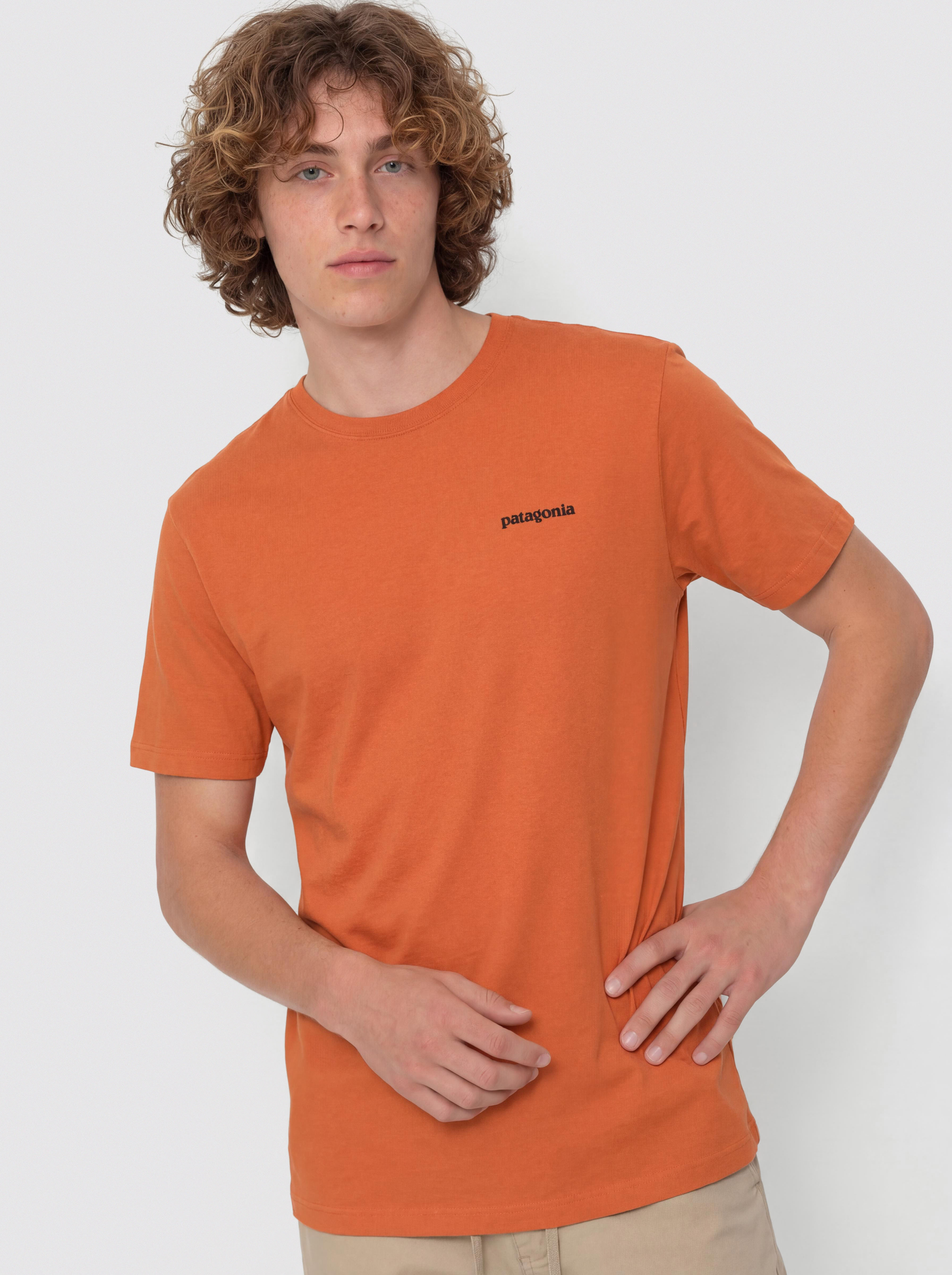 T-shirt Patagonia P 6 Logo (coal orange)