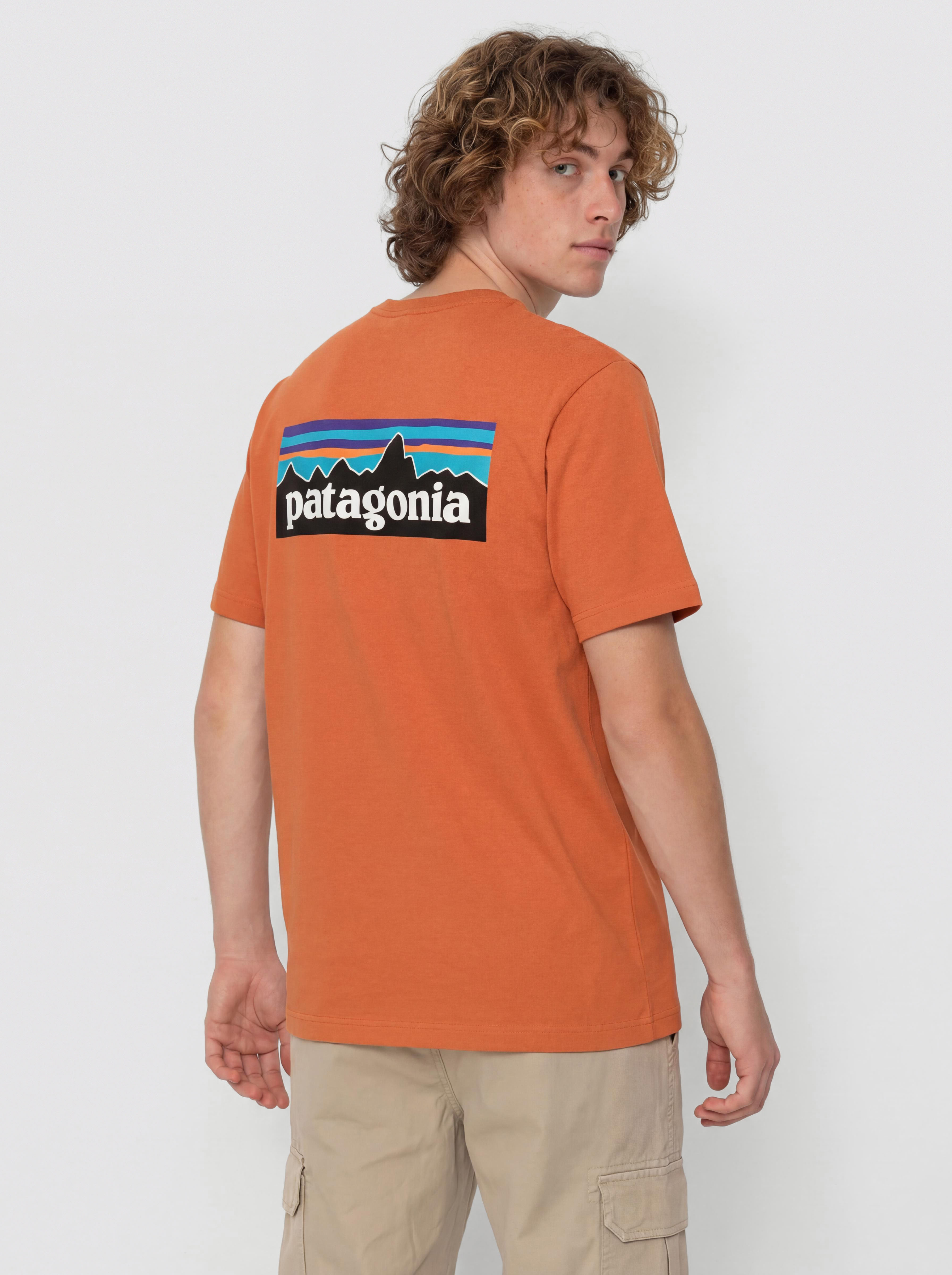 T-shirt Patagonia P 6 Logo (coal orange)