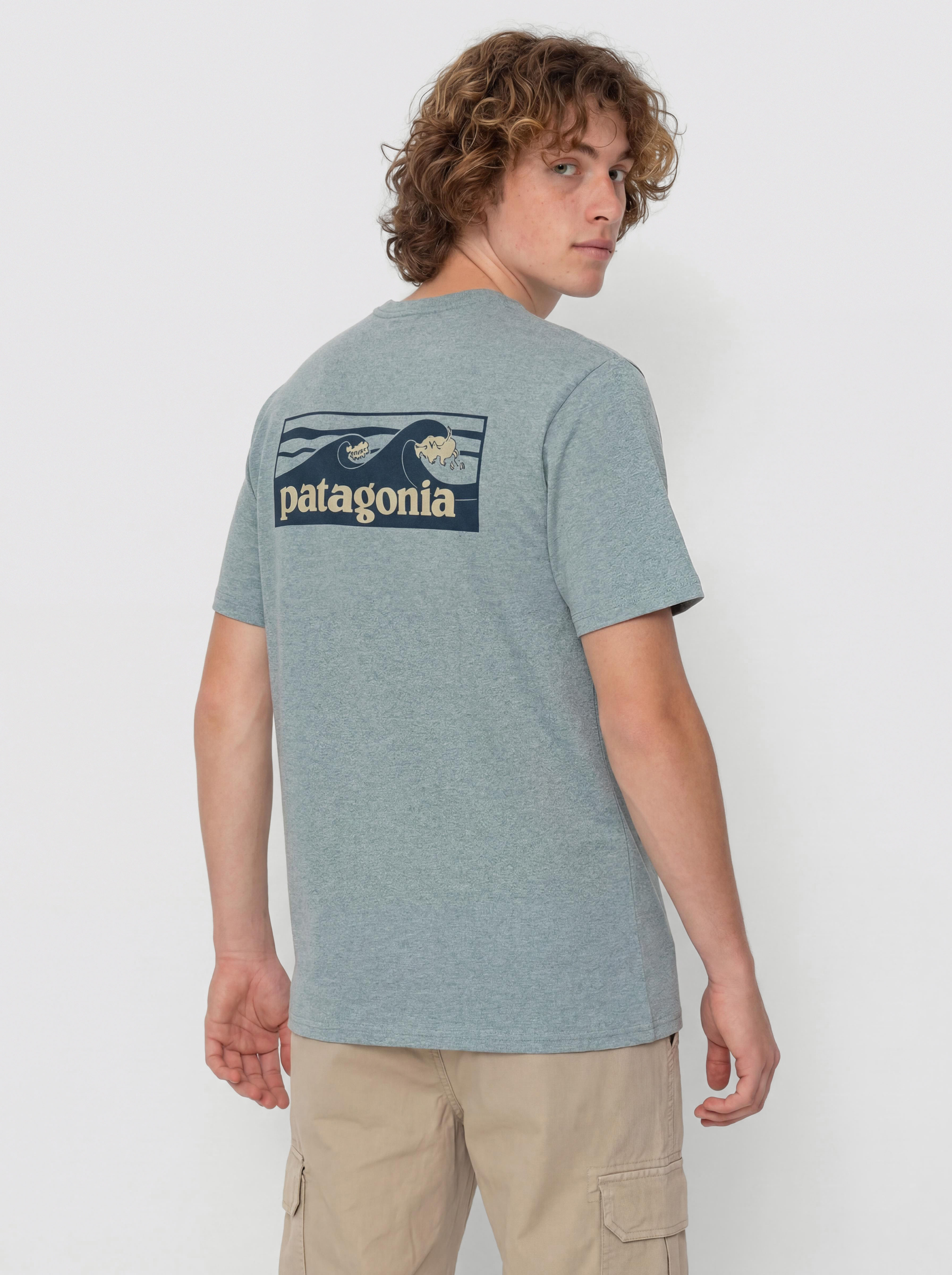 T-shirt Patagonia Boardshort Logo Pocket Responsibili (blue sage)