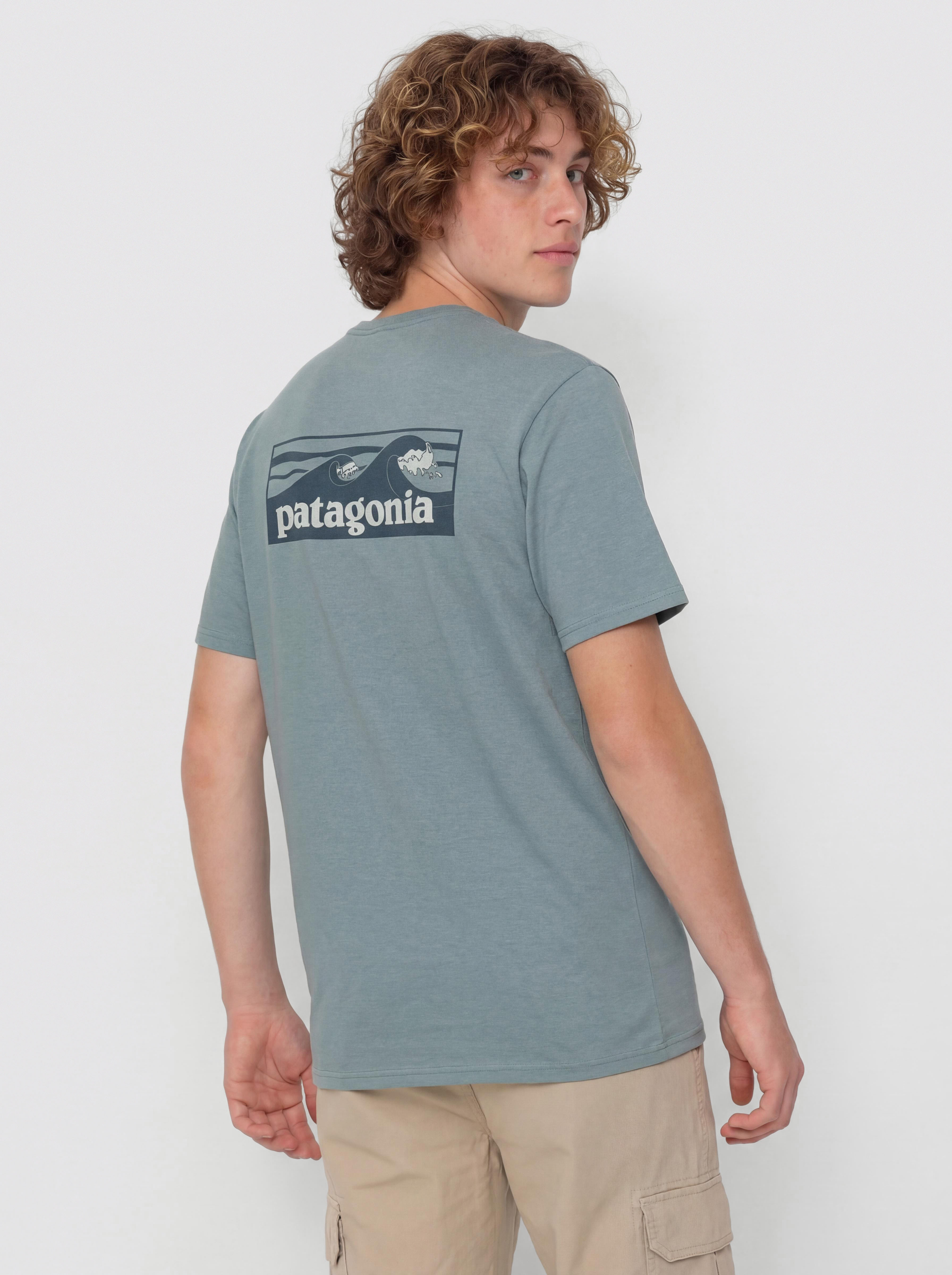 T-shirt Patagonia Capilene Cool Boardshort Logo (blue sage/light blue sage)