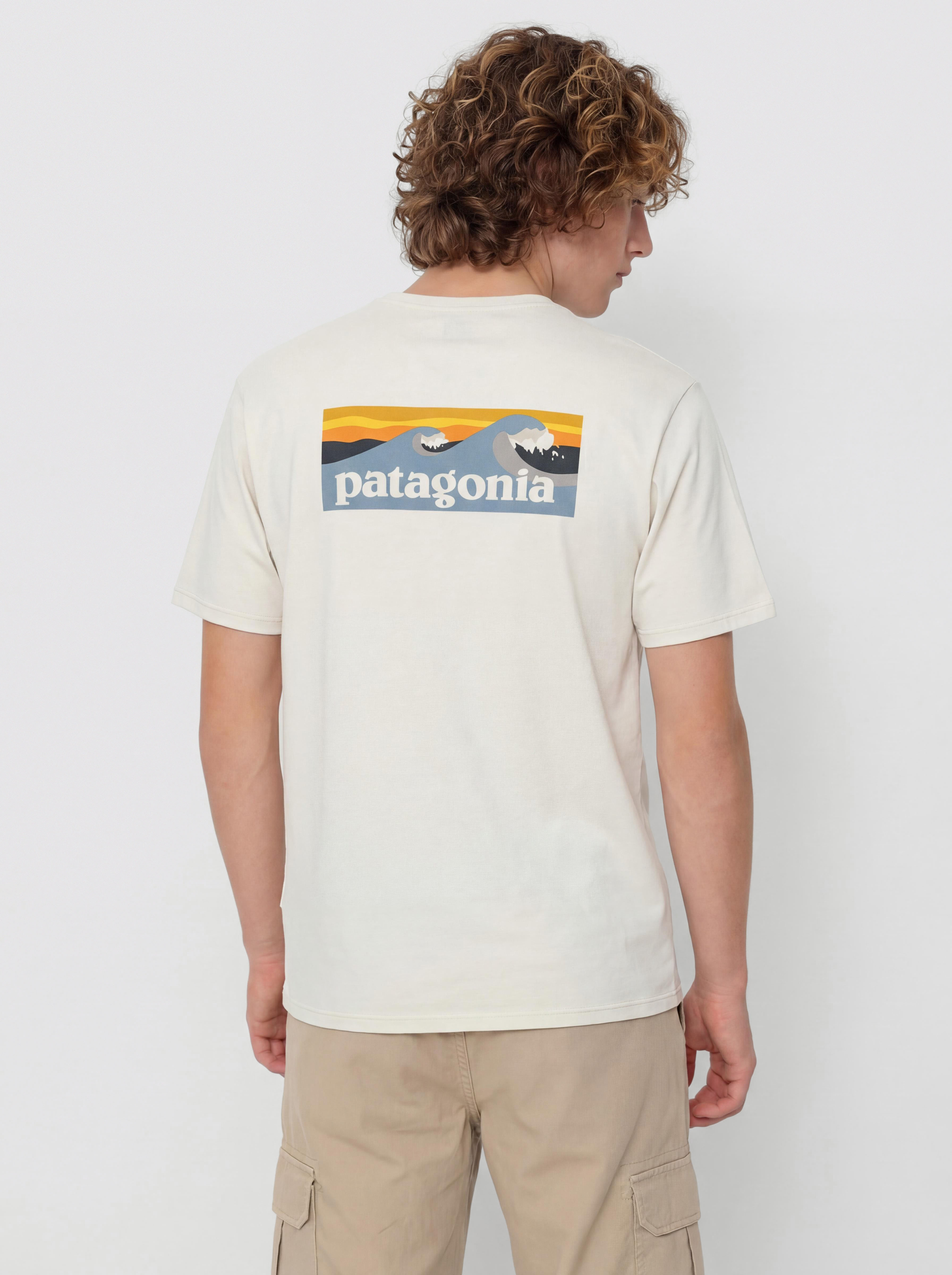 T-shirt Patagonia Capilene Cool Boardshort Logo (dyno white)