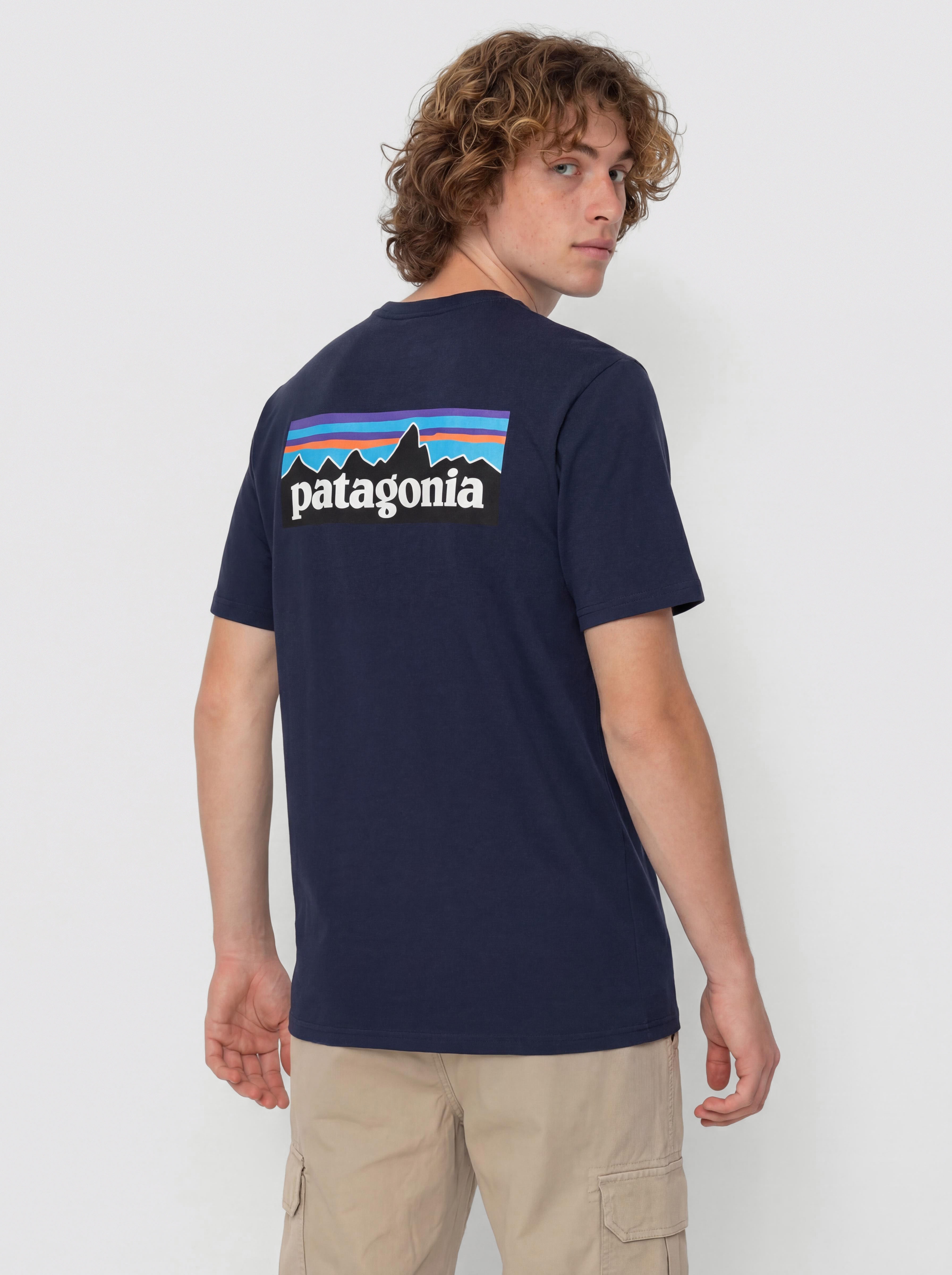 T-shirt Patagonia P 6 Logo Responsibili (new navy)