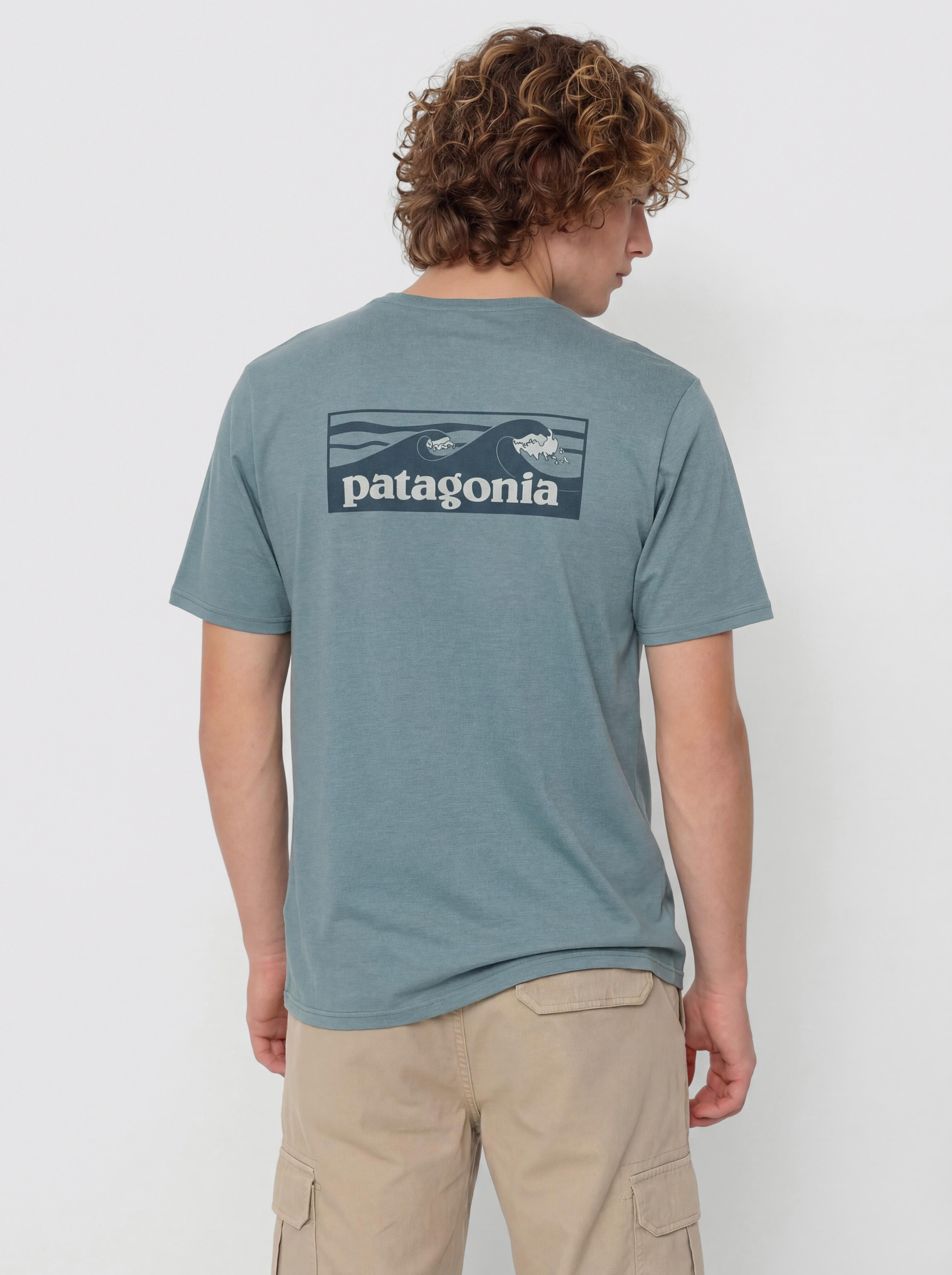 T-shirt Patagonia Capilene Cool Boardshort Logo (blue sage/light blue sage)