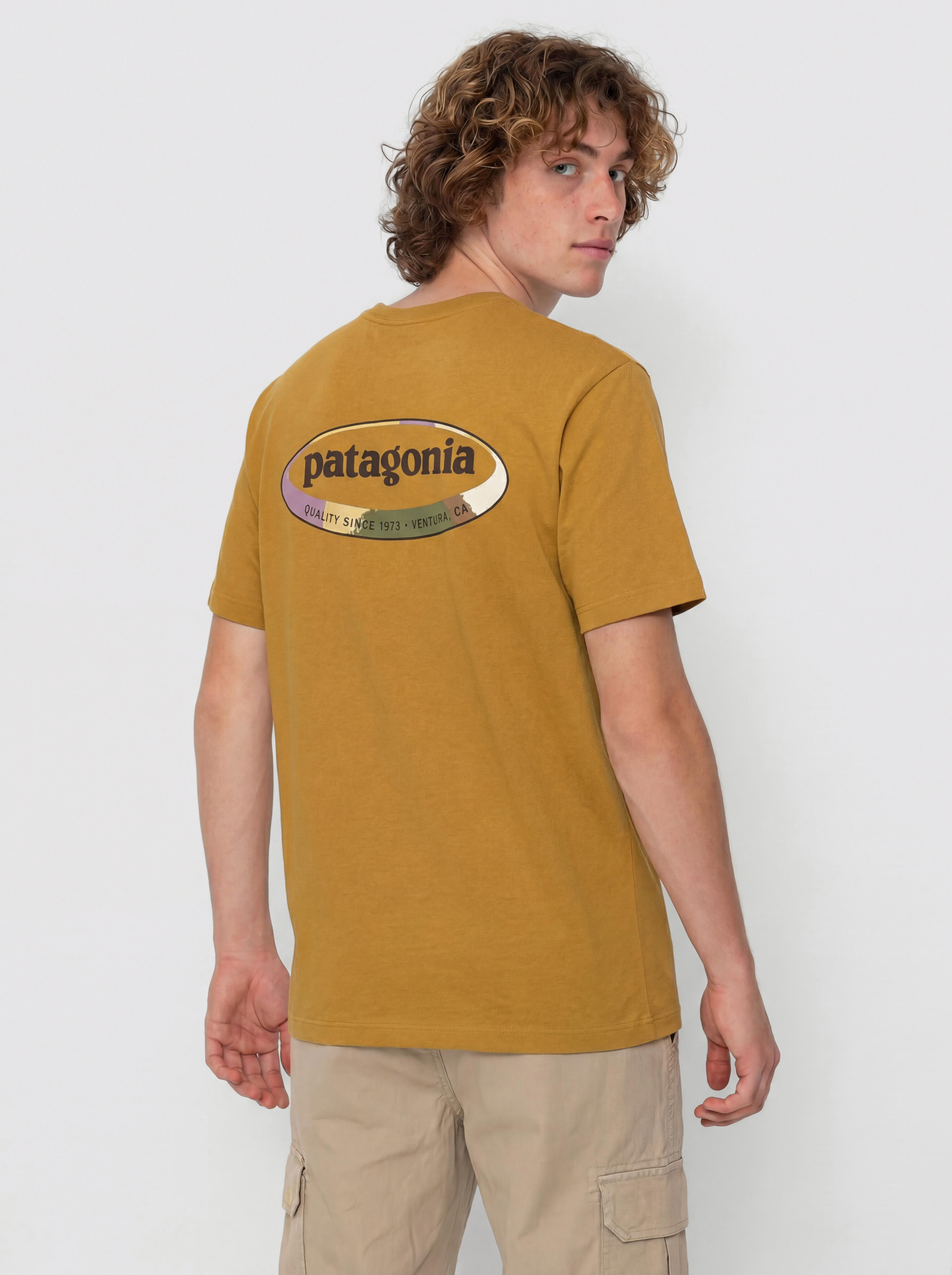 T-shirt Patagonia 95 Oval Logo (bobcat brown/sunshine)