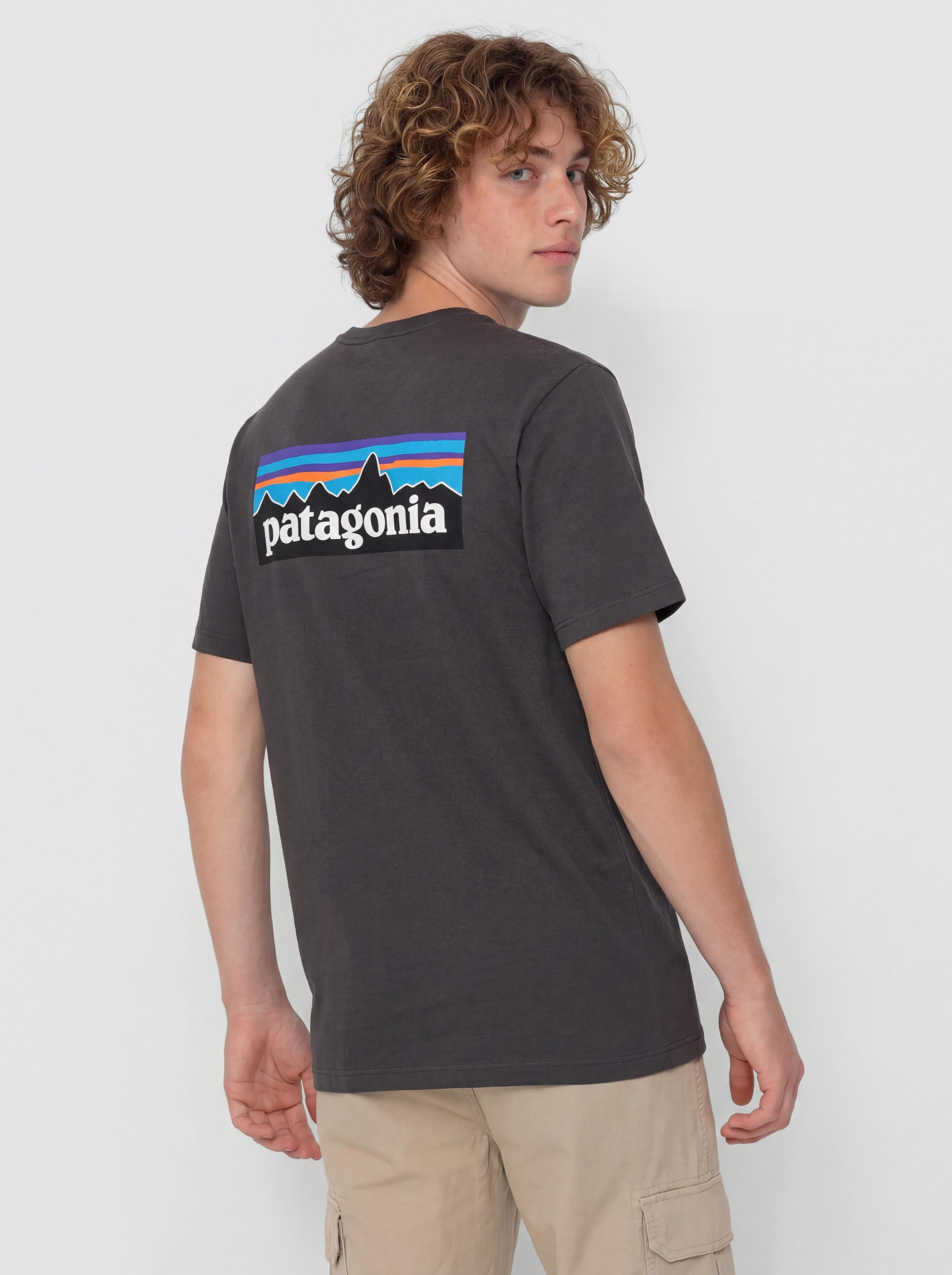 T-shirt Patagonia P 6 Logo (ink black)