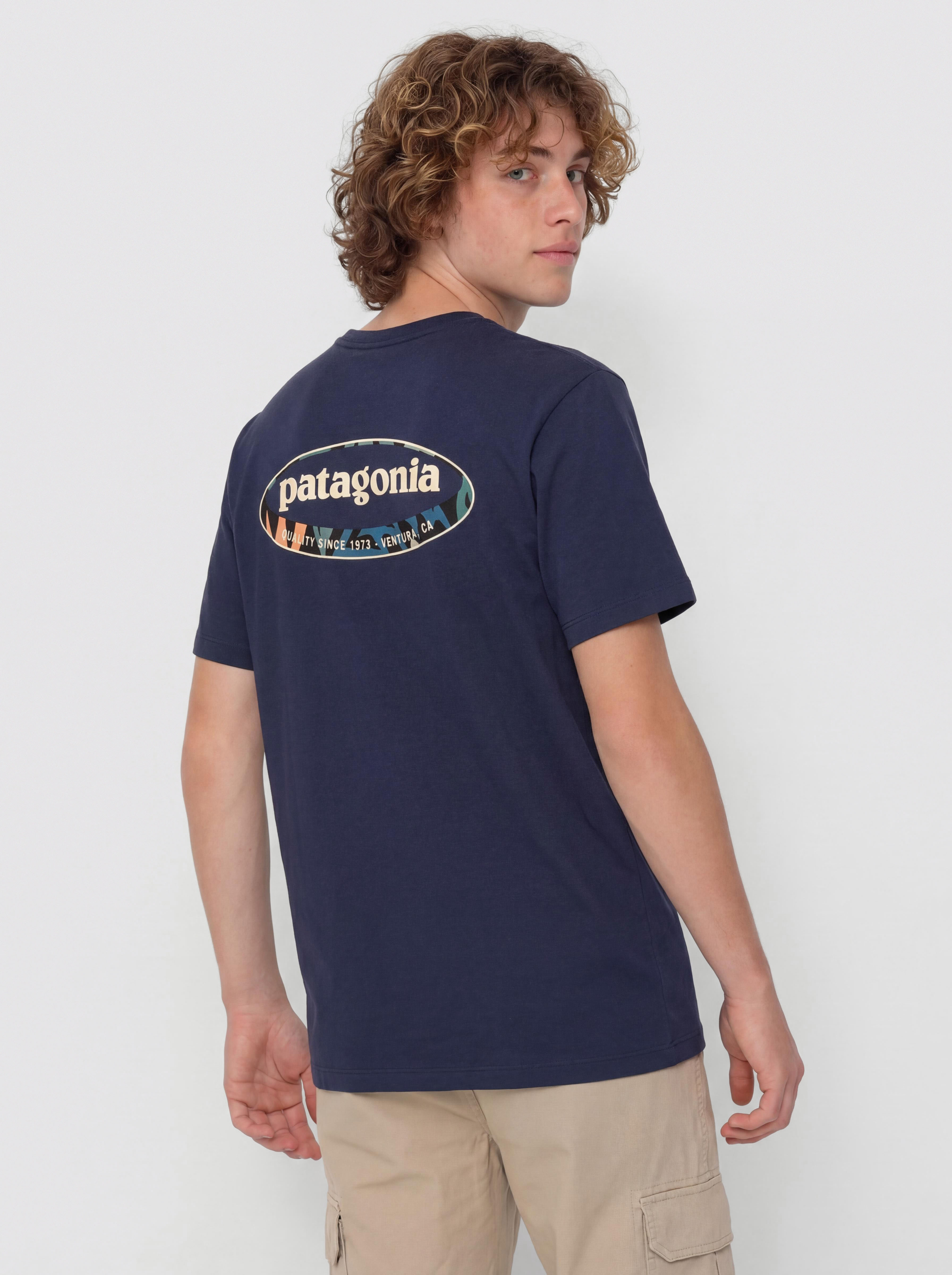 T-shirt Patagonia 95 Oval Logo (new navy/kaleido)
