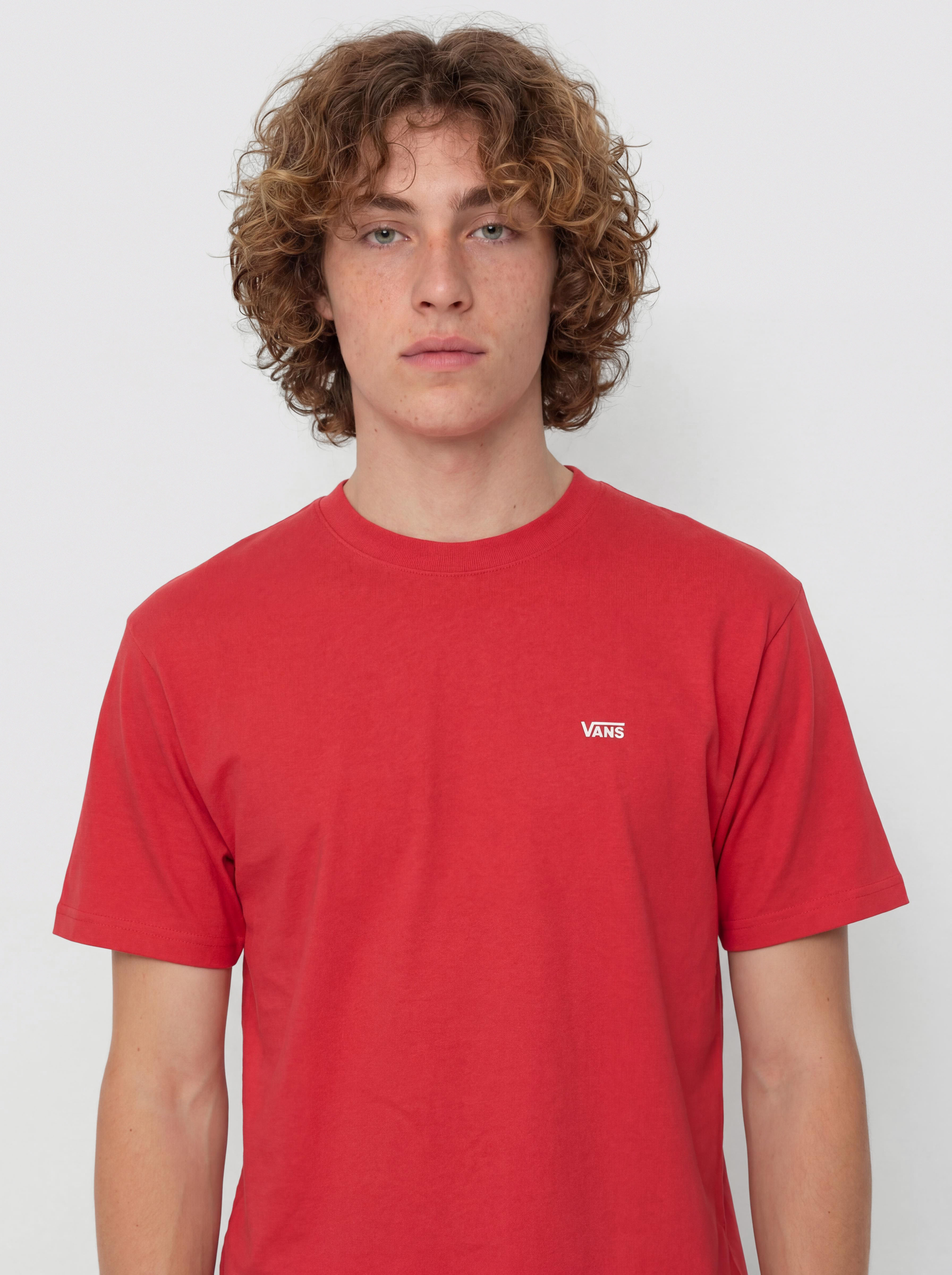 T-shirt Vans Left Chest (crimson haze)