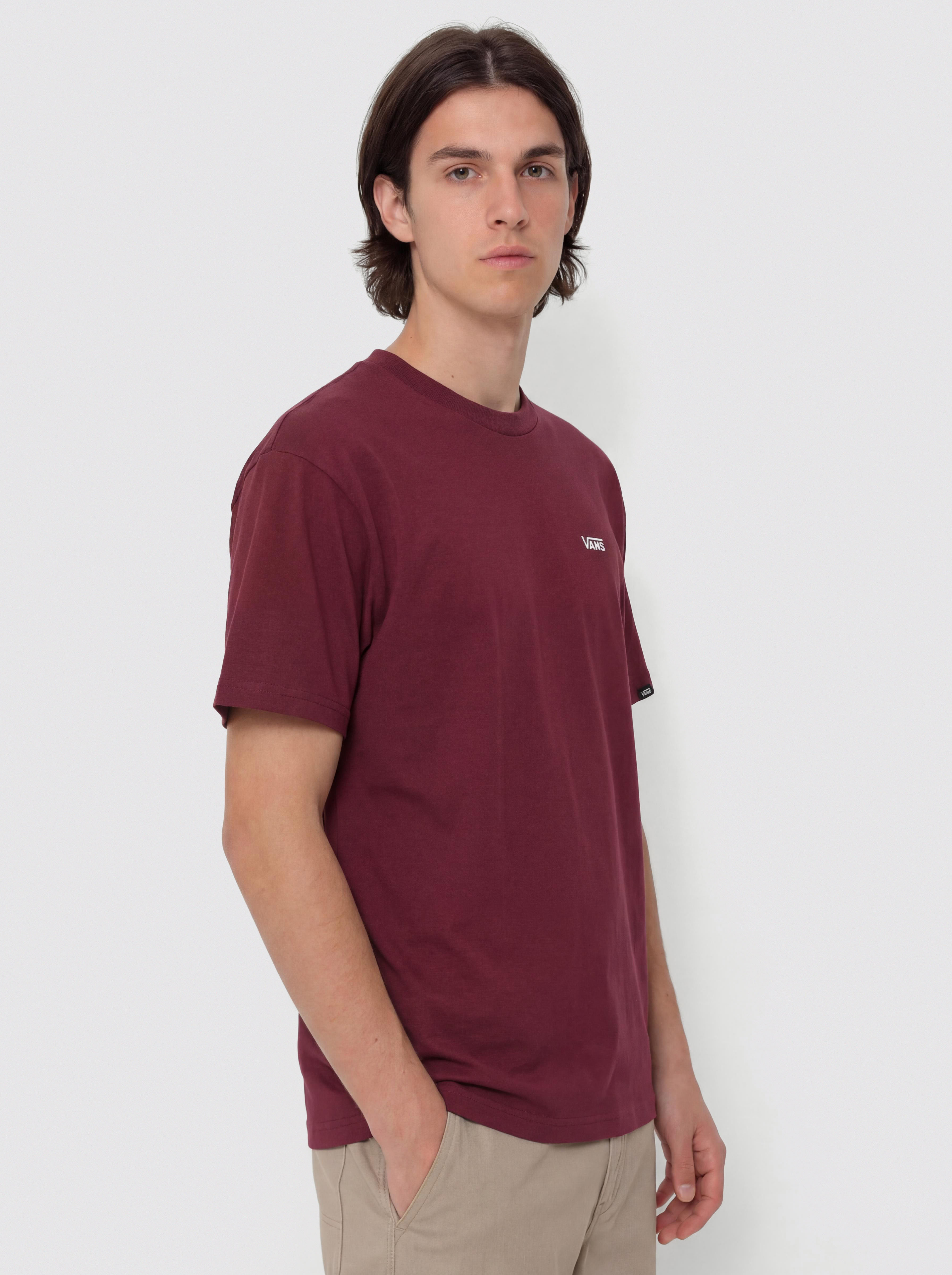 T-shirt Vans Left Chest II Loose (burgundy)