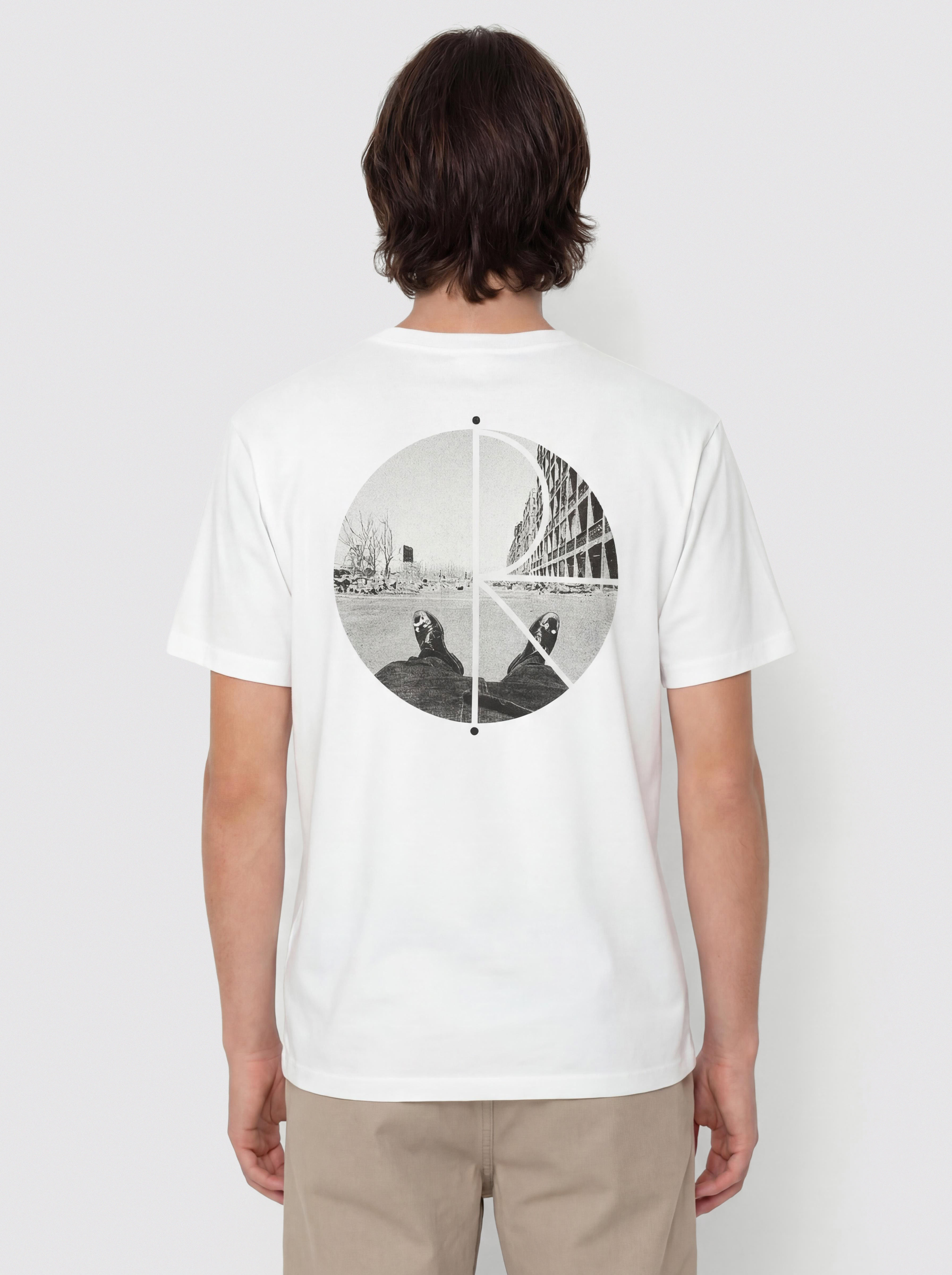 T-shirt Polar Skate Fill Logo Happy Sad (white)