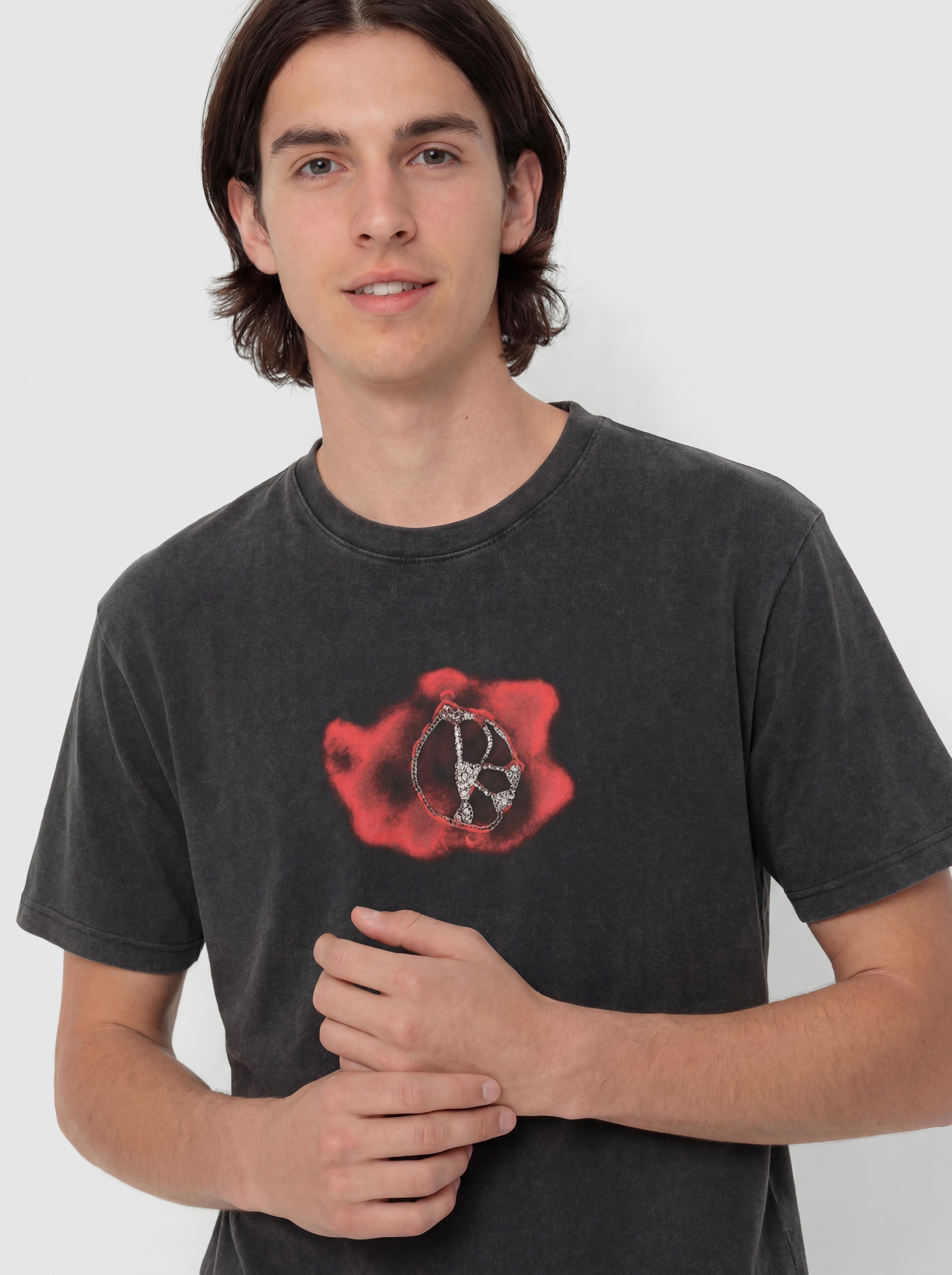 T-shirt Polar Skate Metal Logo (silver black)