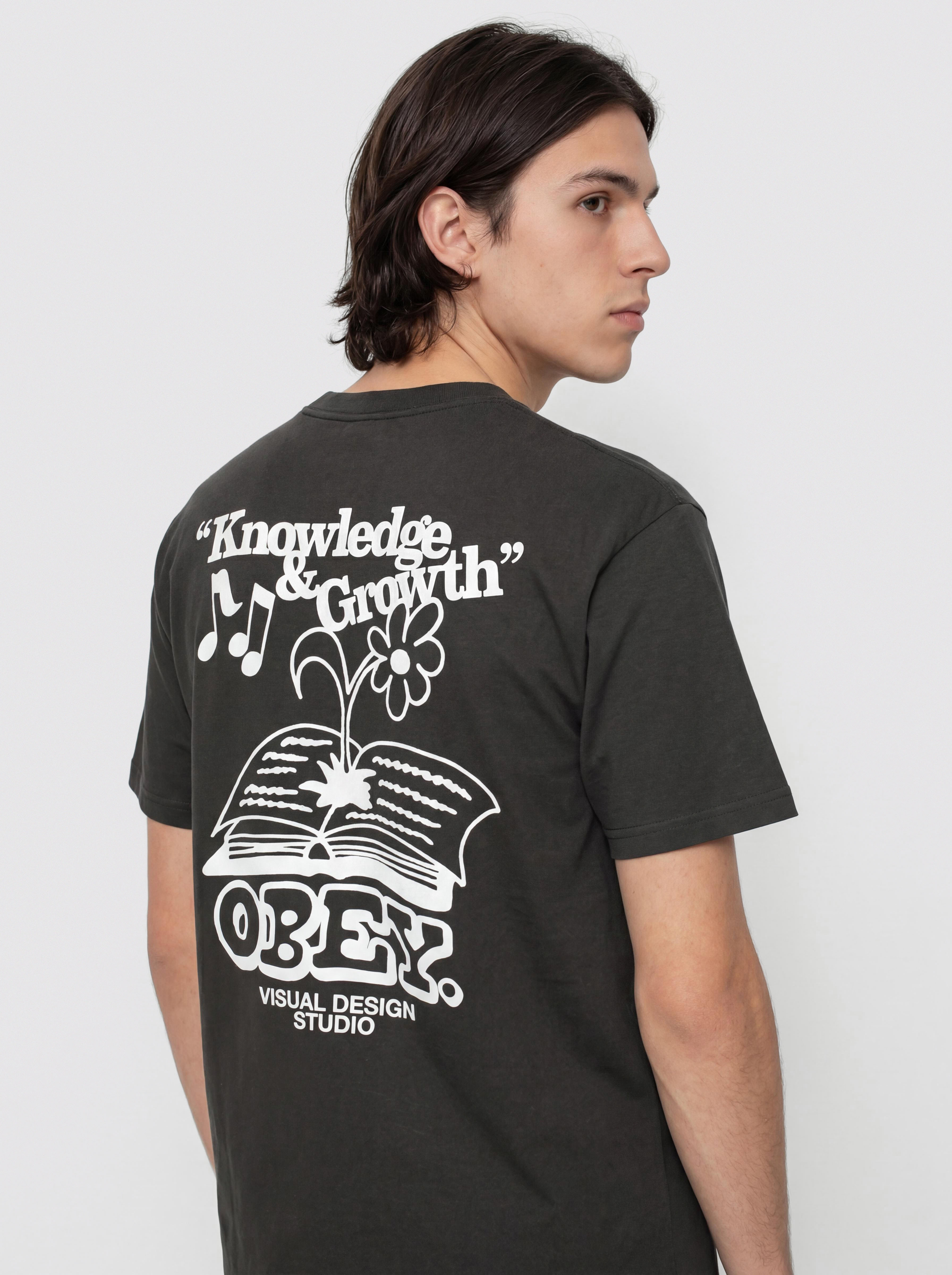 T-shirt OBEY Obey Knowledge & Growth (vintage black)
