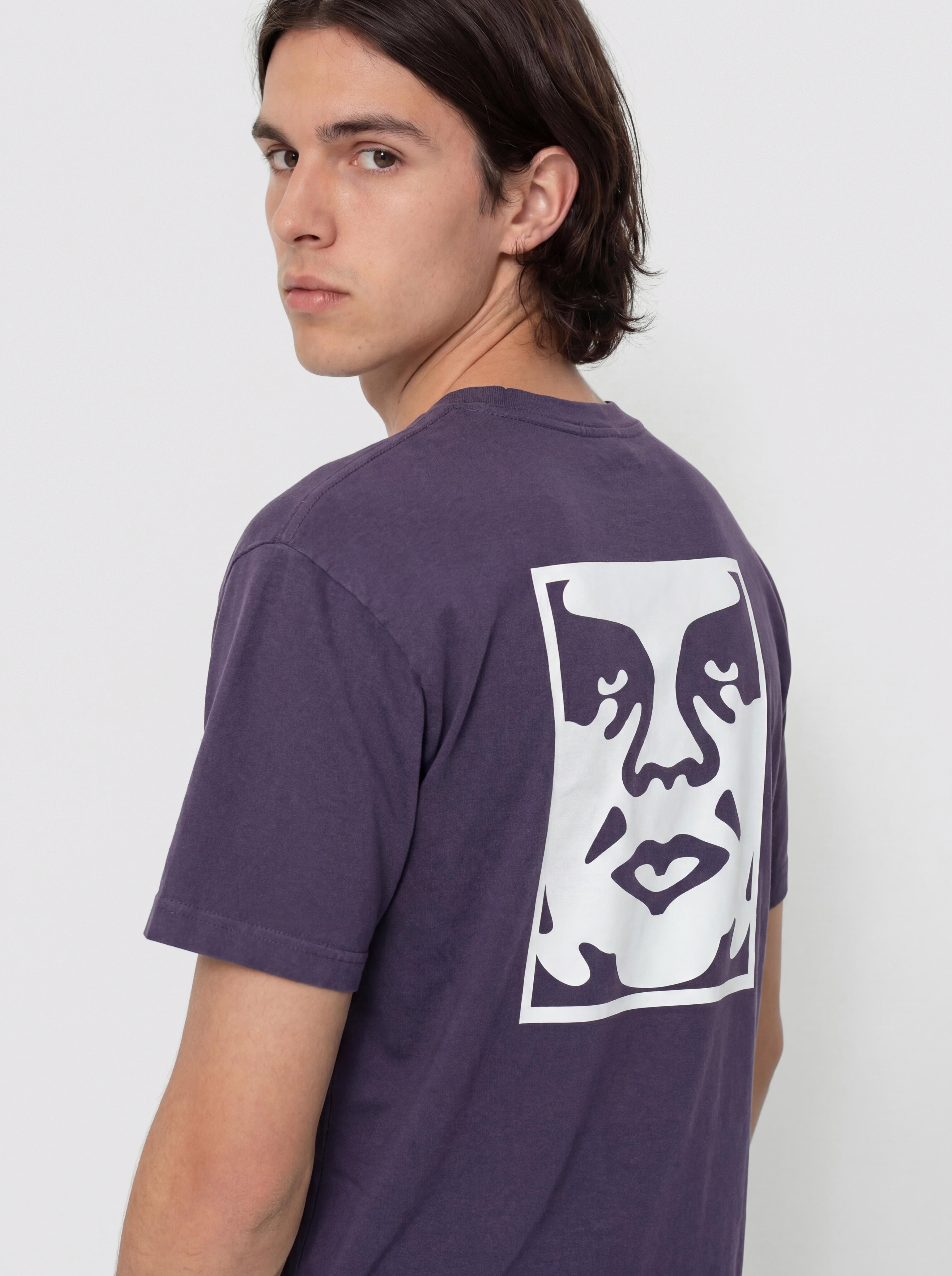 T-shirt OBEY Bold Icon Face (pigment purple velvet)