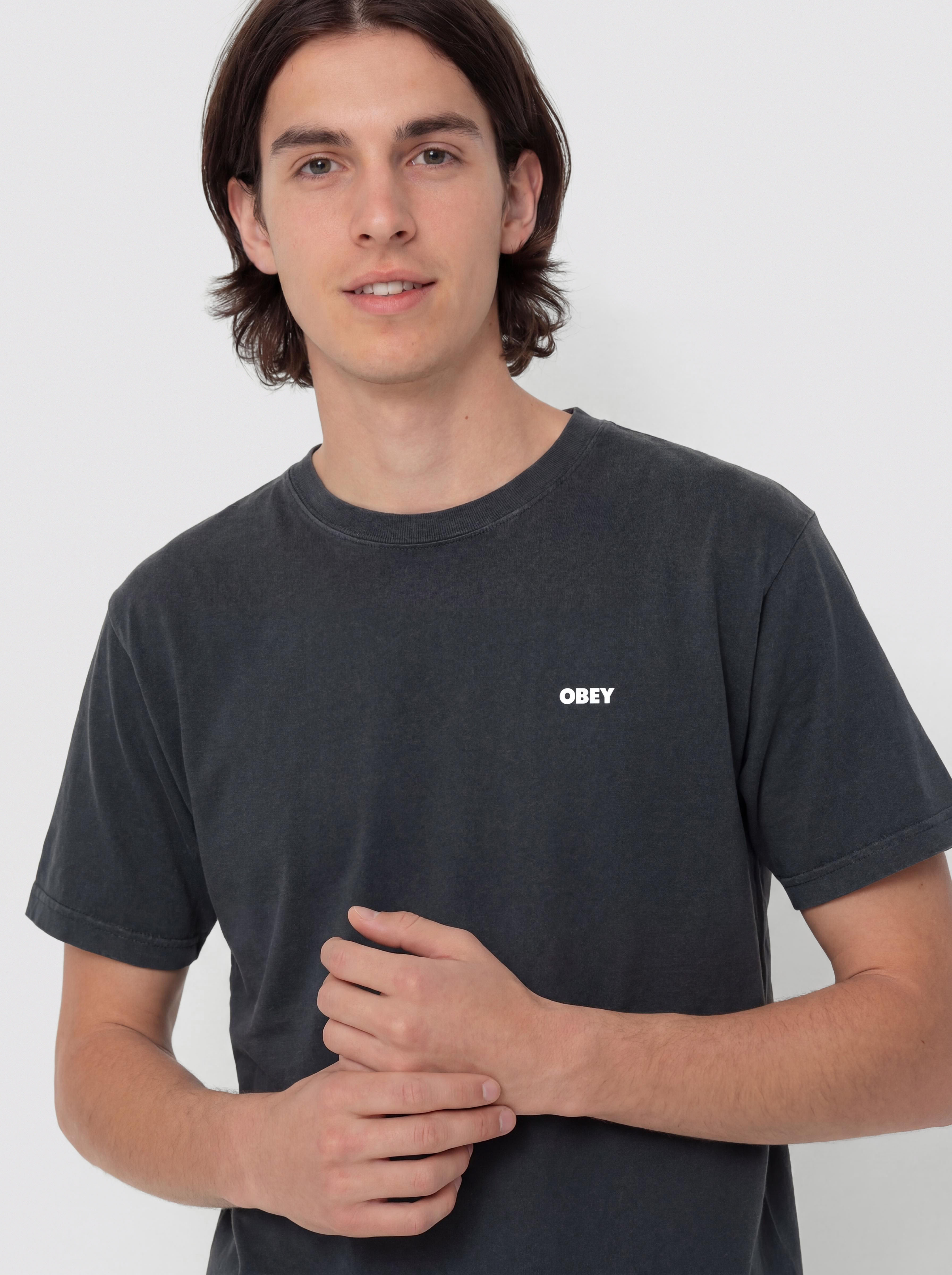 T-shirt OBEY Obey Bold Star (pigment true vintage black)