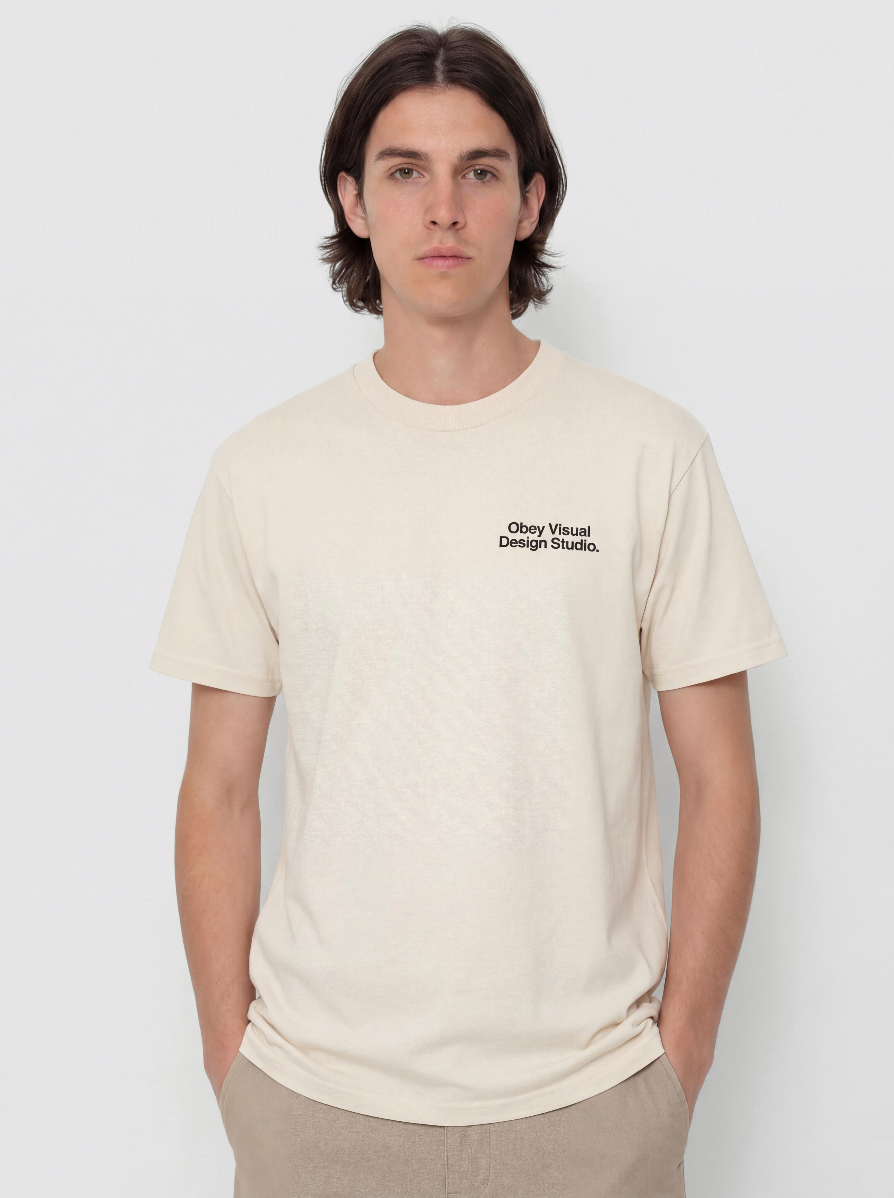 T-shirt OBEY Visual Design Studio (cream)