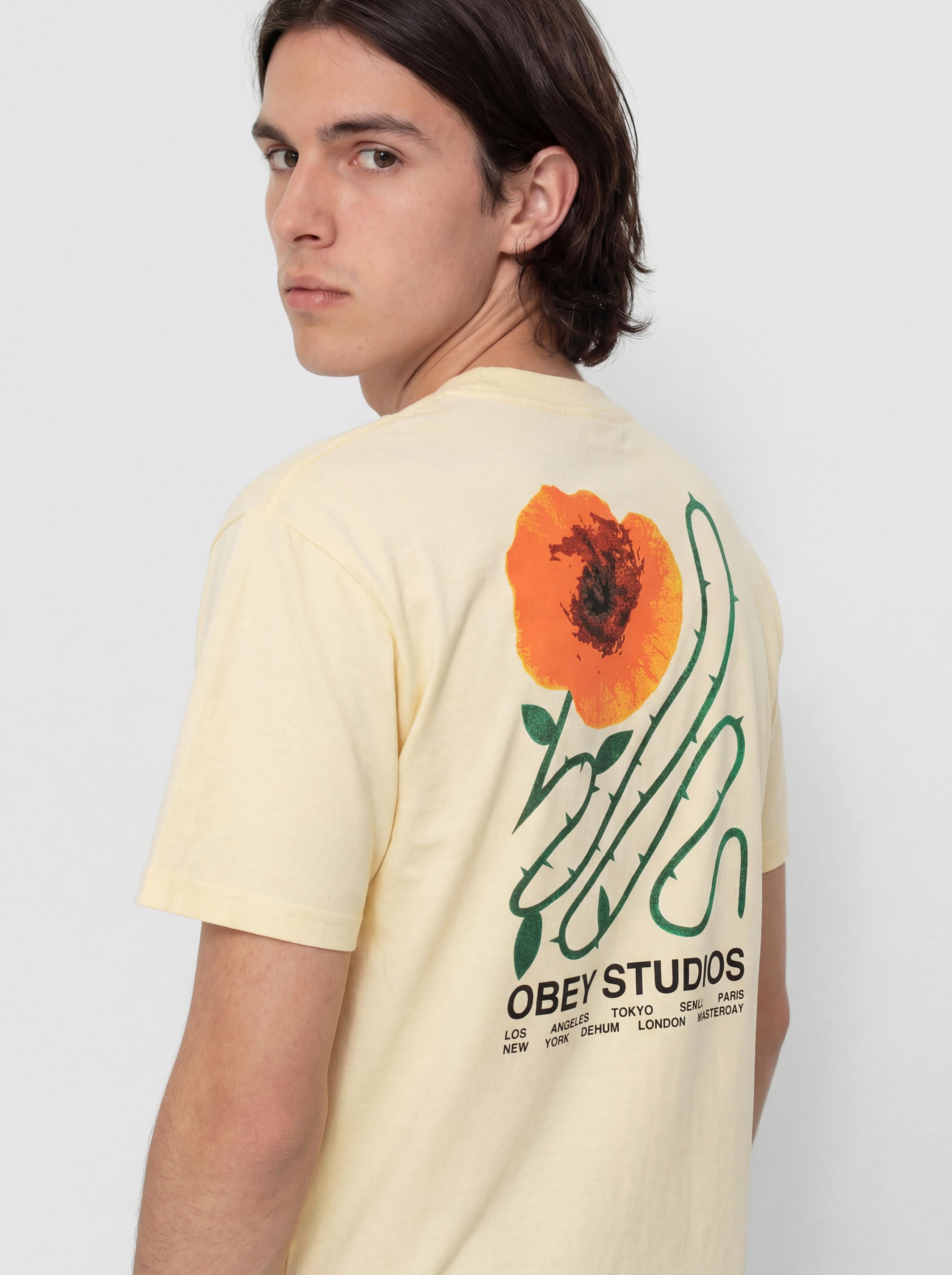 T-shirt OBEY Moves Of Life (pale yellow)