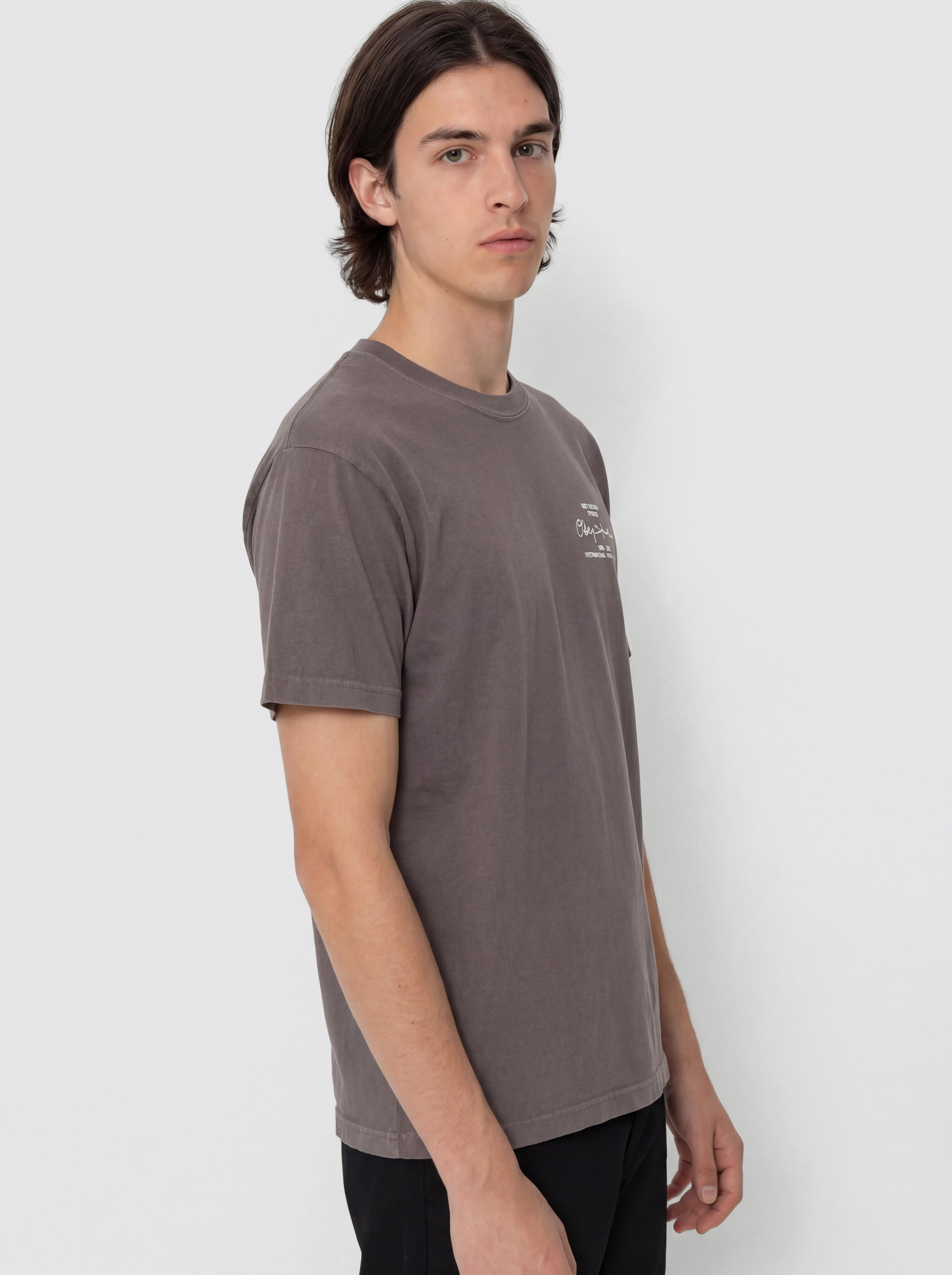 T-shirt OBEY Institute (pigment dusty black)