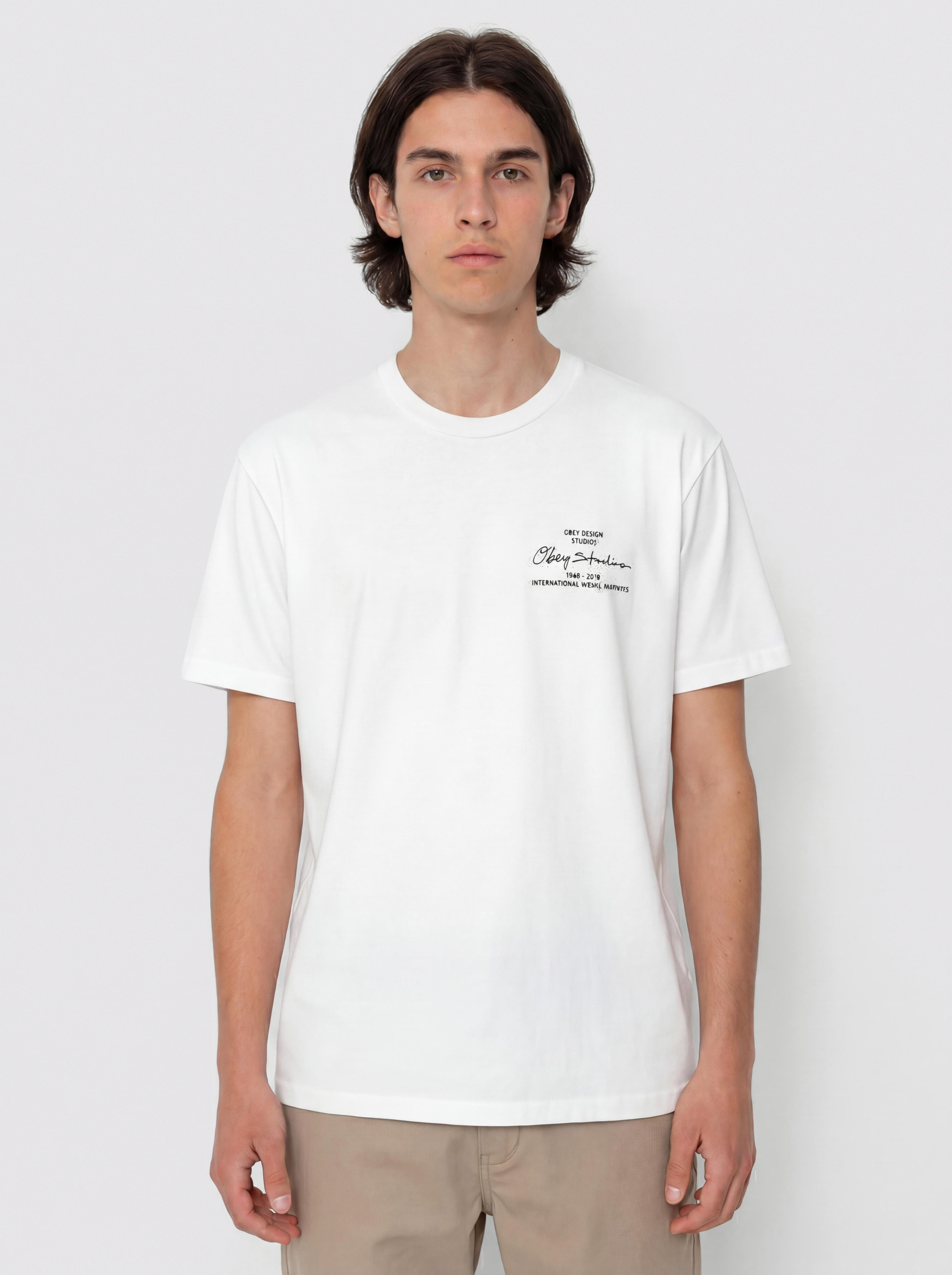 T-shirt OBEY Institute (pigment vintage white)