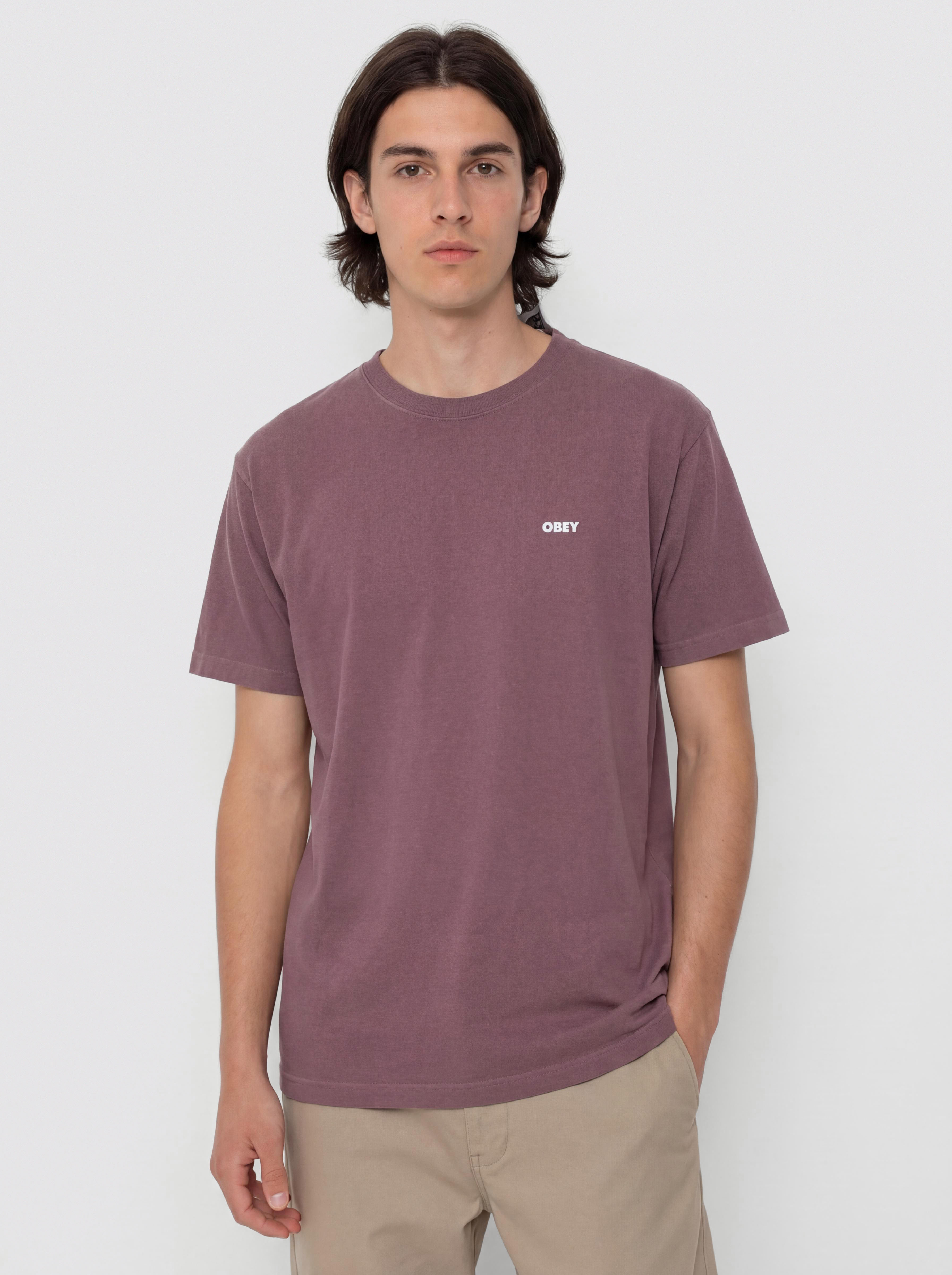 T-shirt OBEY Bold Star (pigment plum perfect)