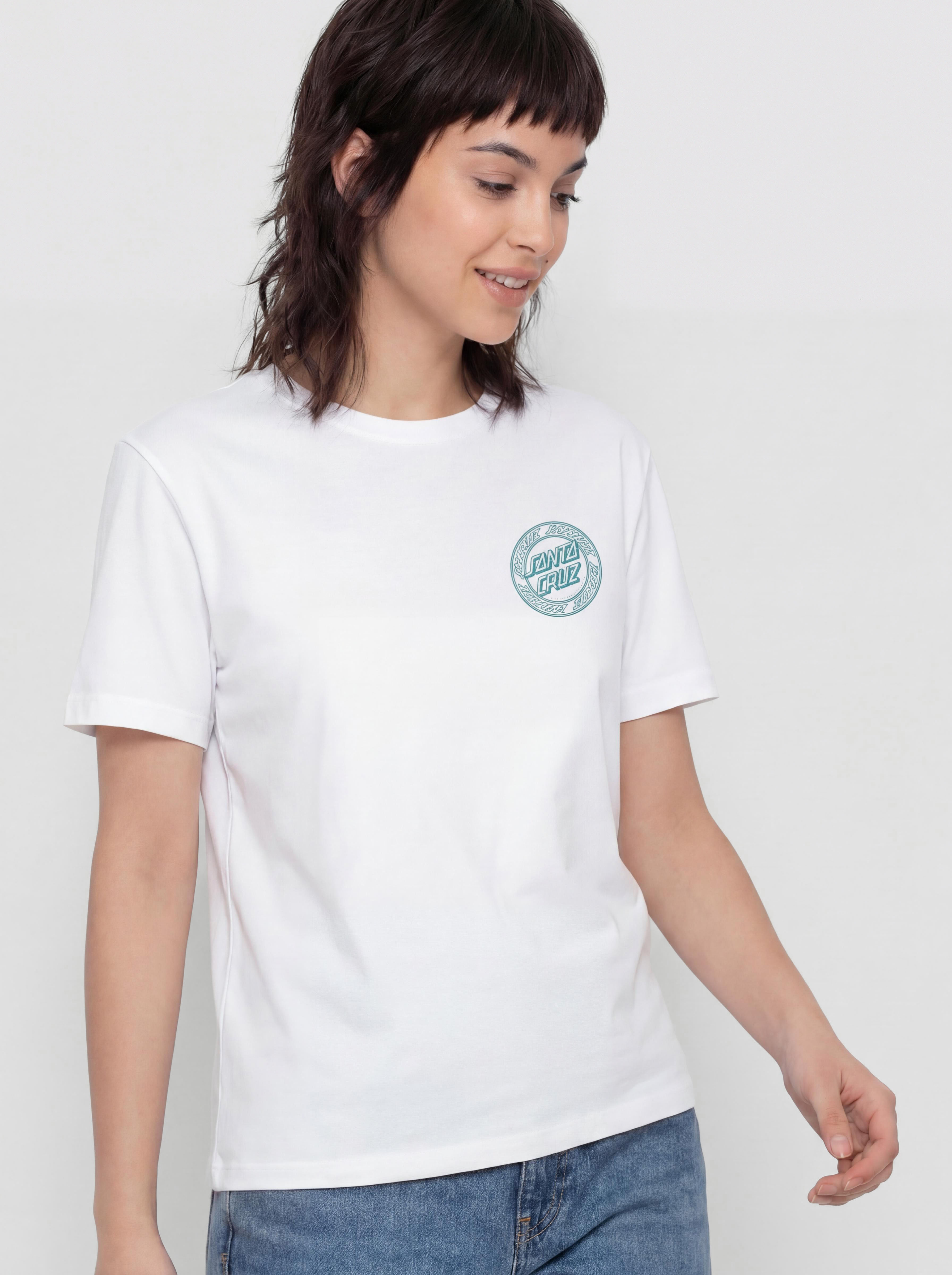T-shirt Santa Cruz Check Outline Ringed Dot Wmn (white)