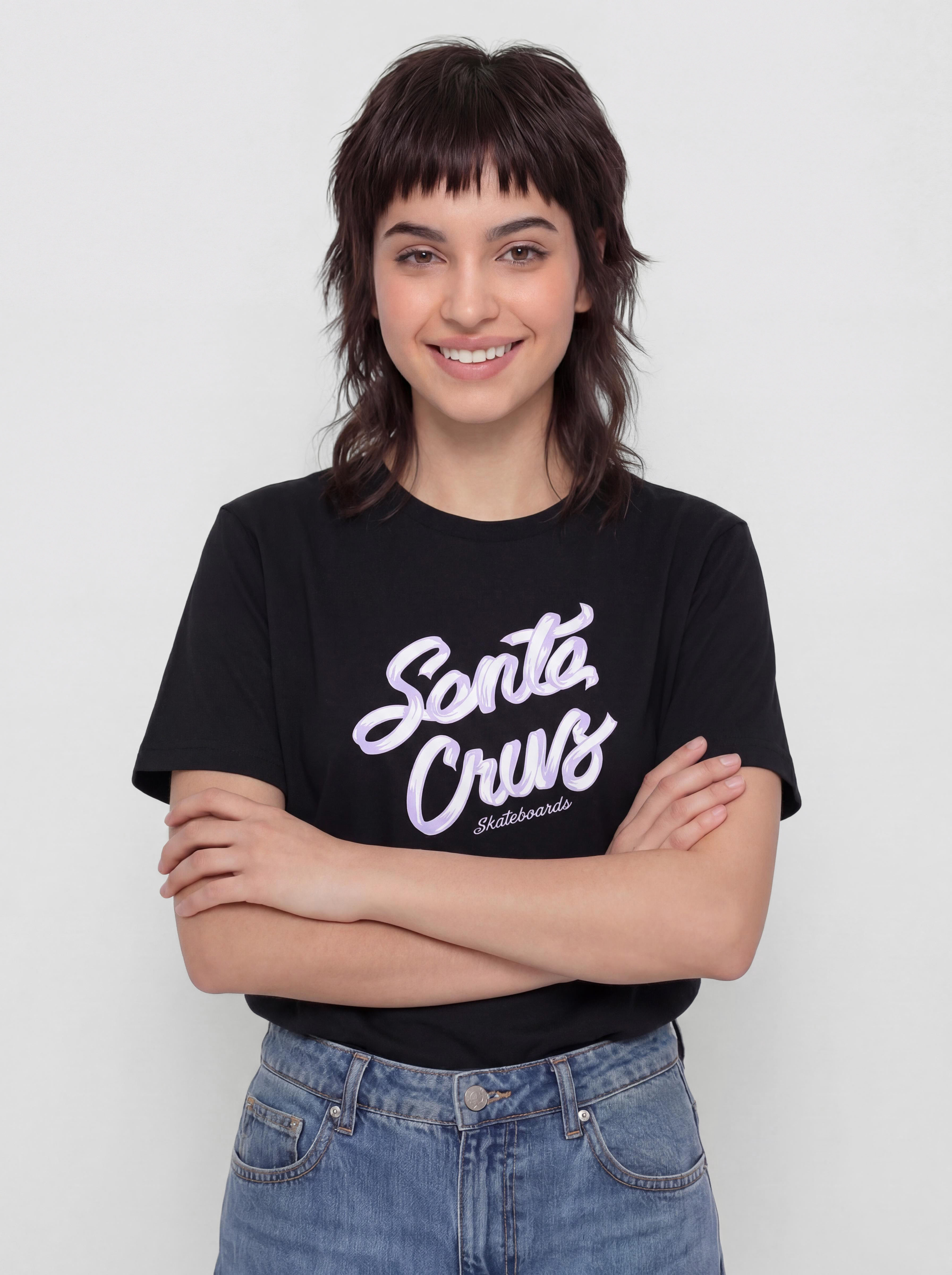 T-shirt Santa Cruz Ribbon Script Front Wmn
