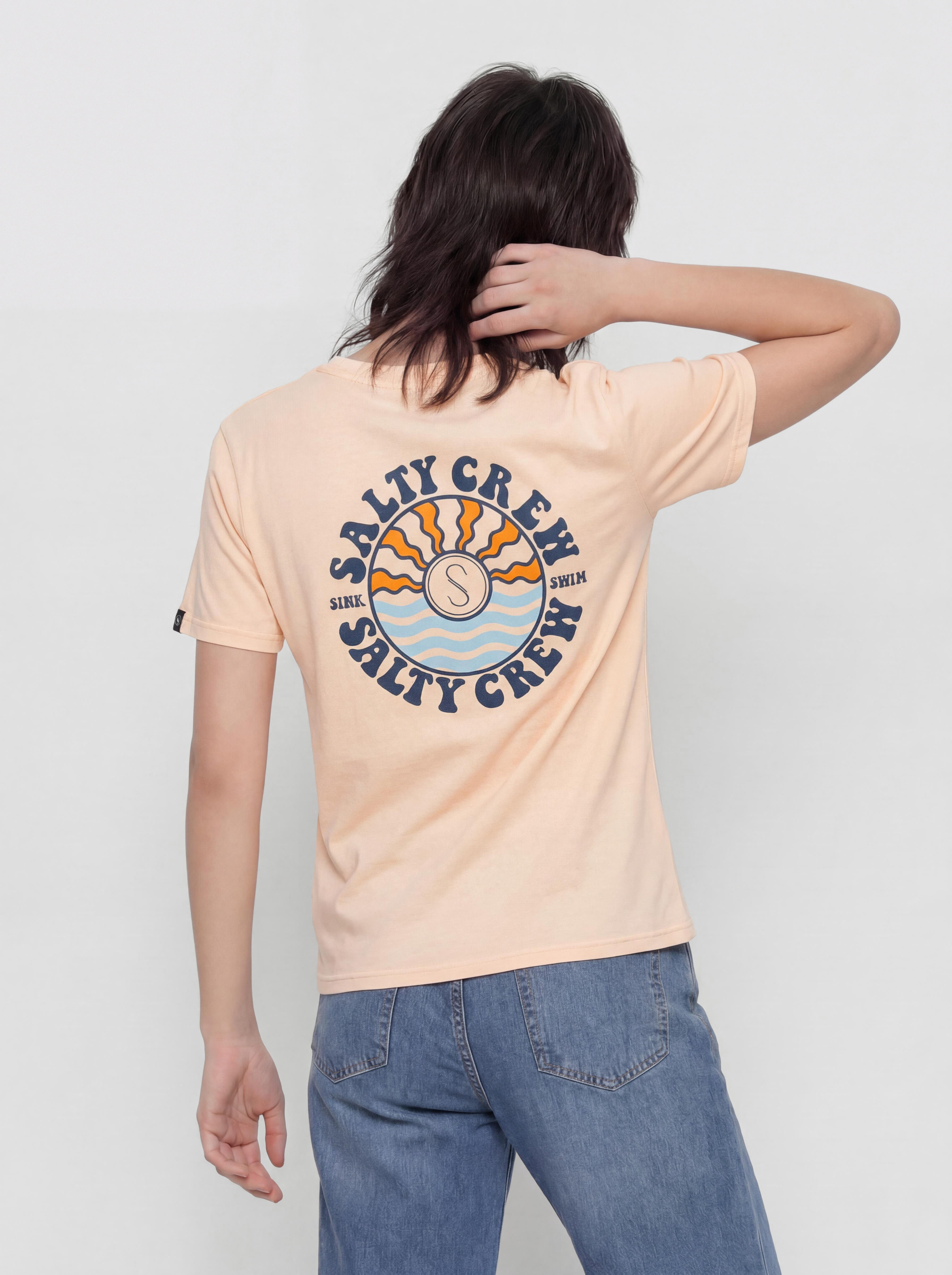 T-shirt Salty Crew Sun Waves Boyfriend Wmn (apricot)