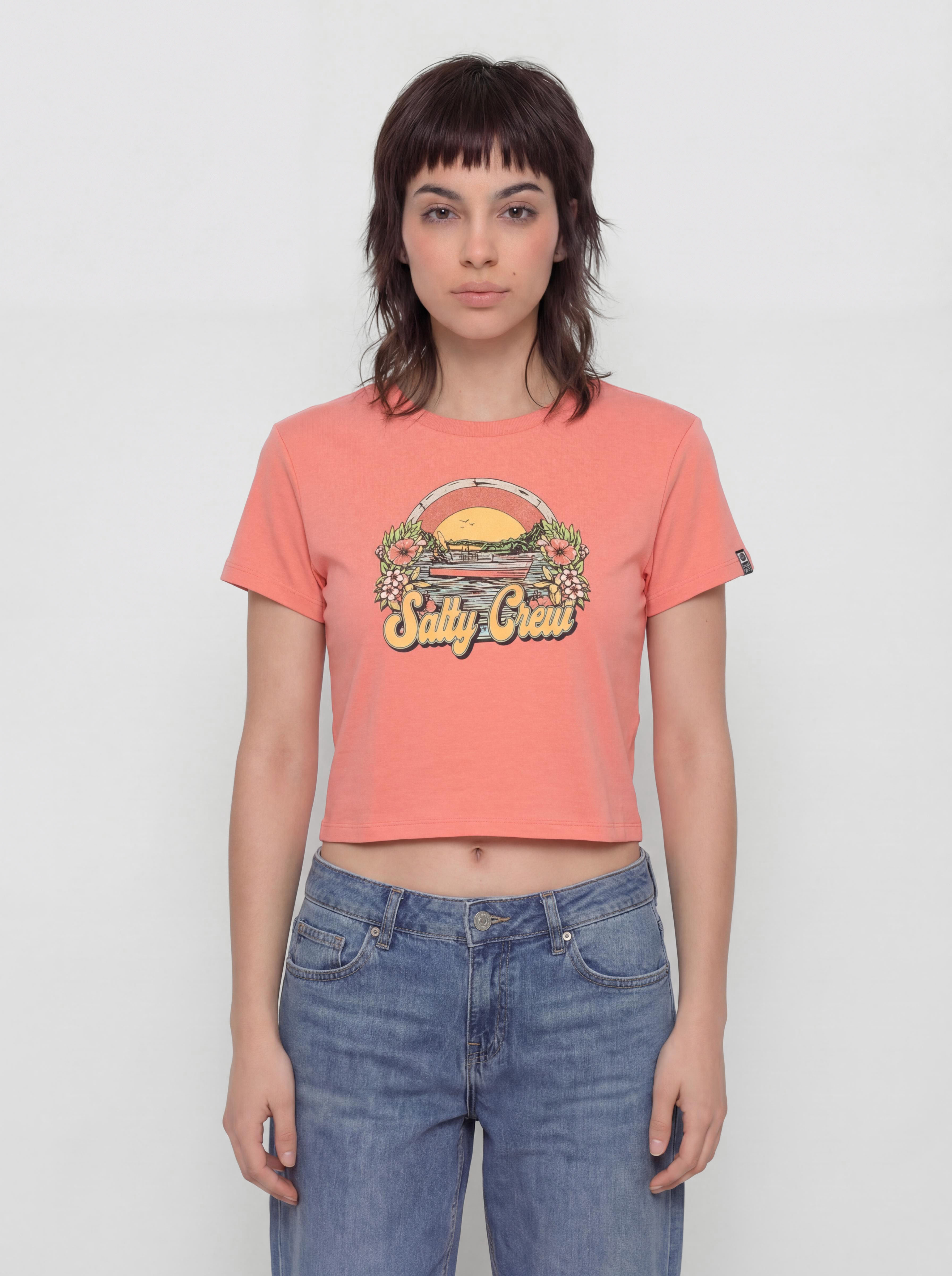 T-shirt Salty Crew On Vacation Baby Wmn (blush)