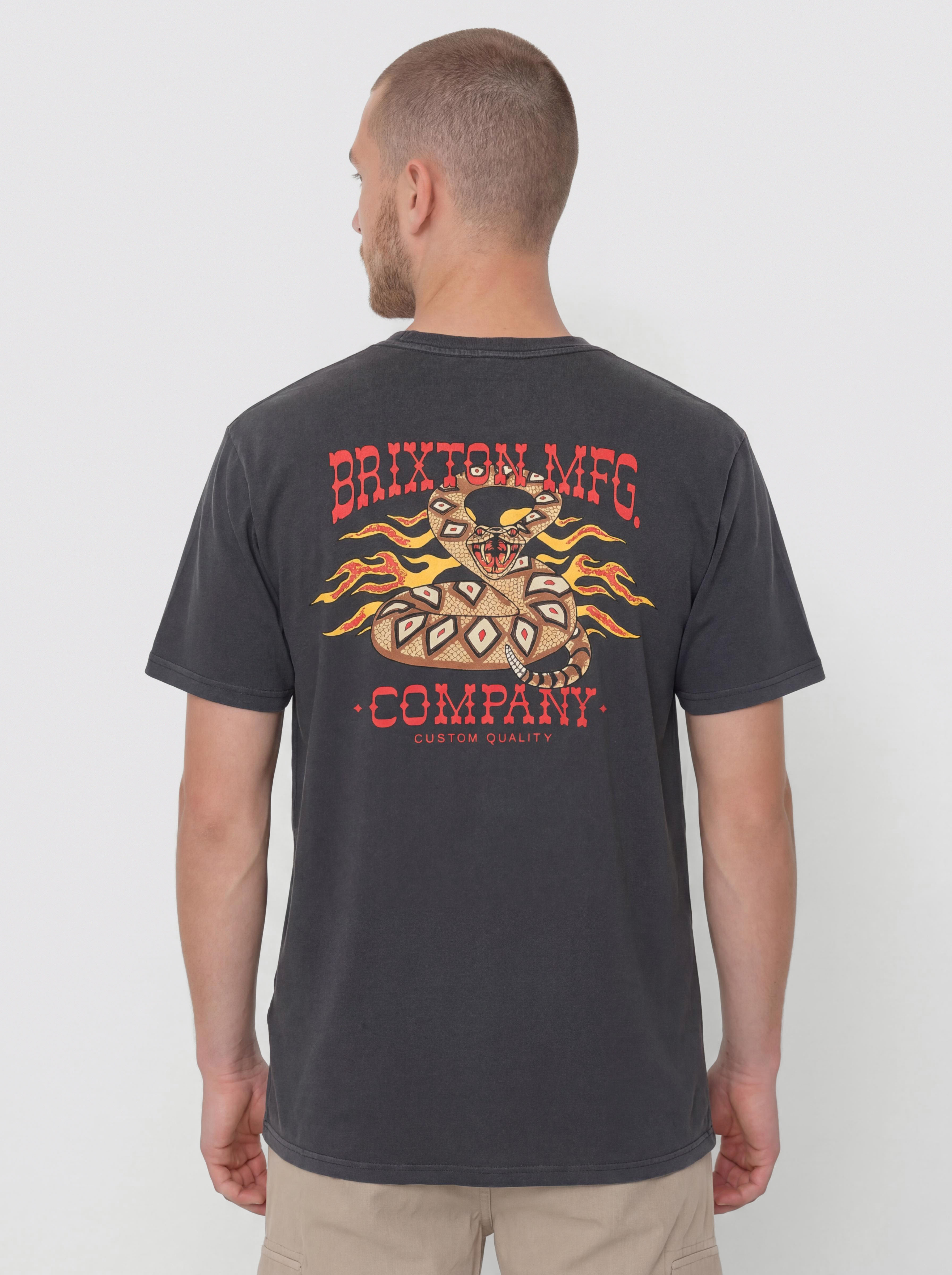 T-shirt Brixton Hardee Stt (black worn wash)