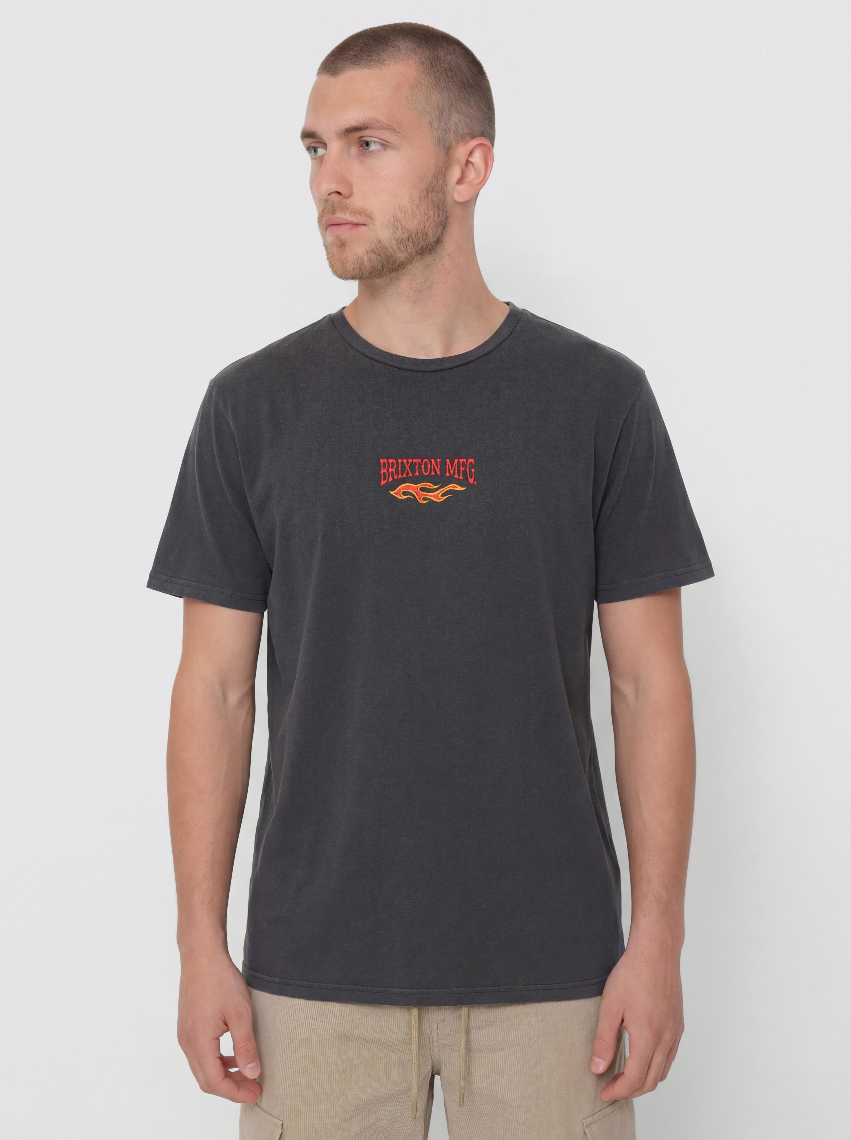 T-shirt Brixton Hardee Stt (black worn wash)