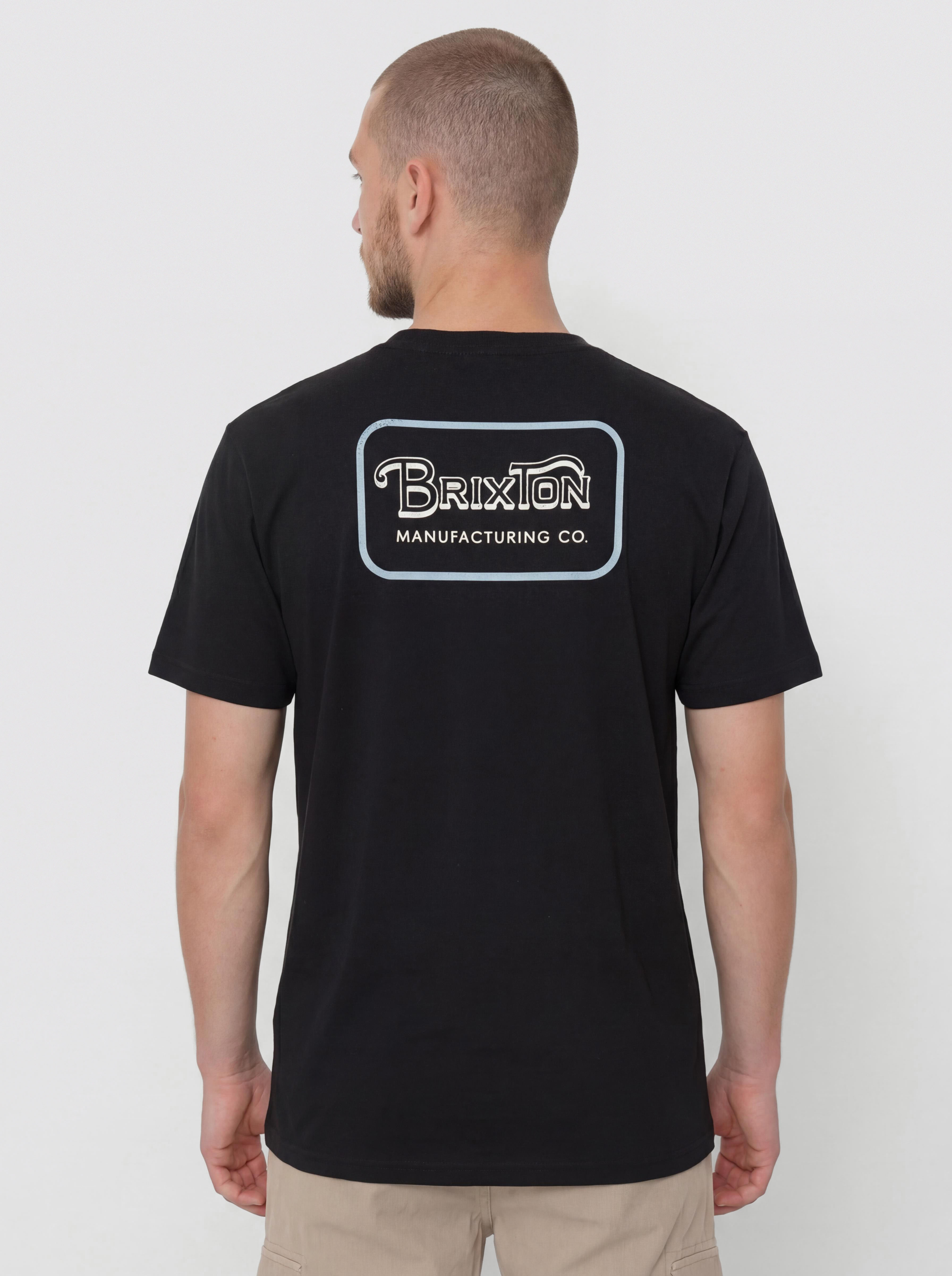 T-shirt Brixton Grade Std (black/off white/retro blue)