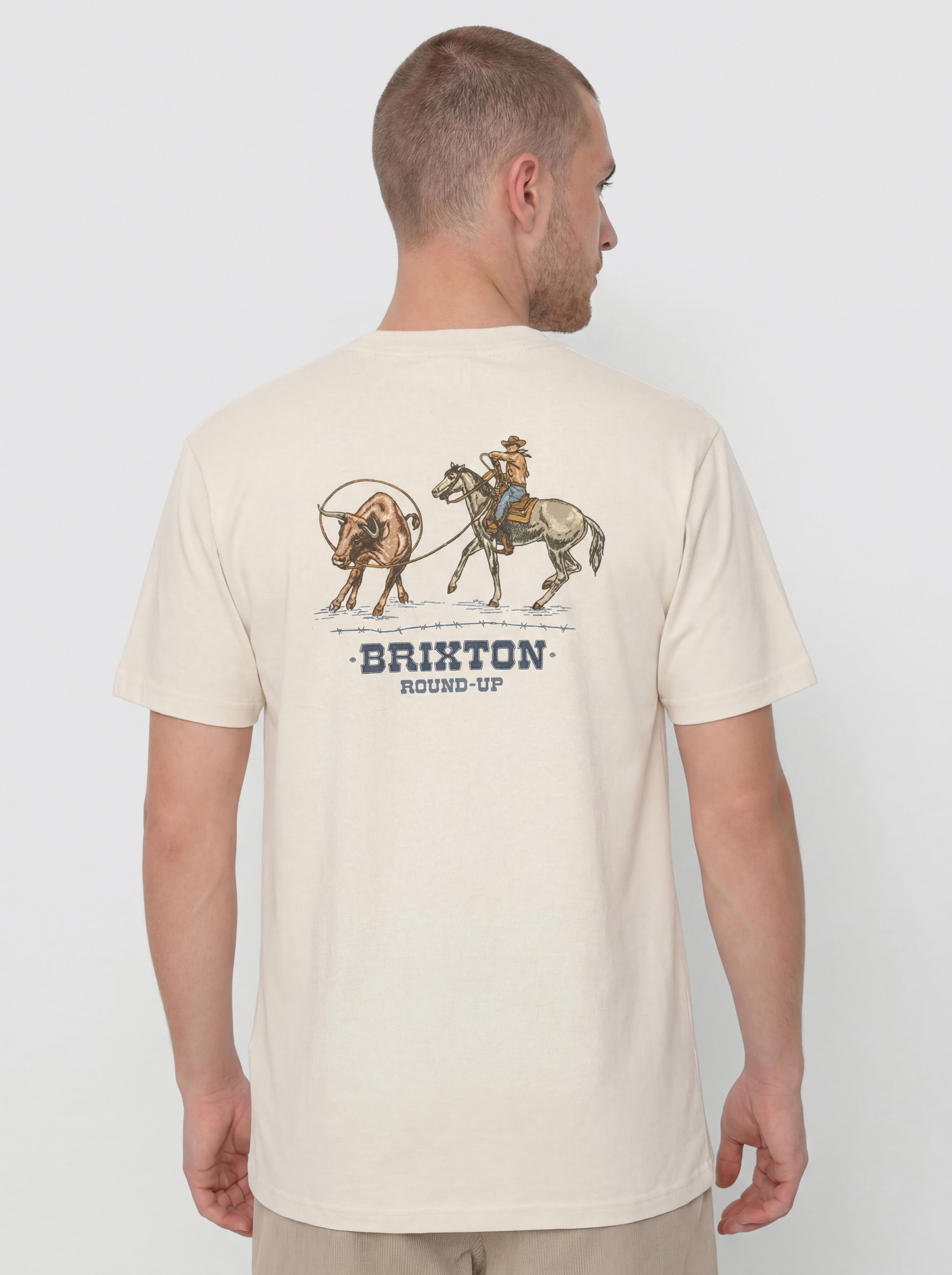 T-shirt Brixton Hutchins Std (cream)