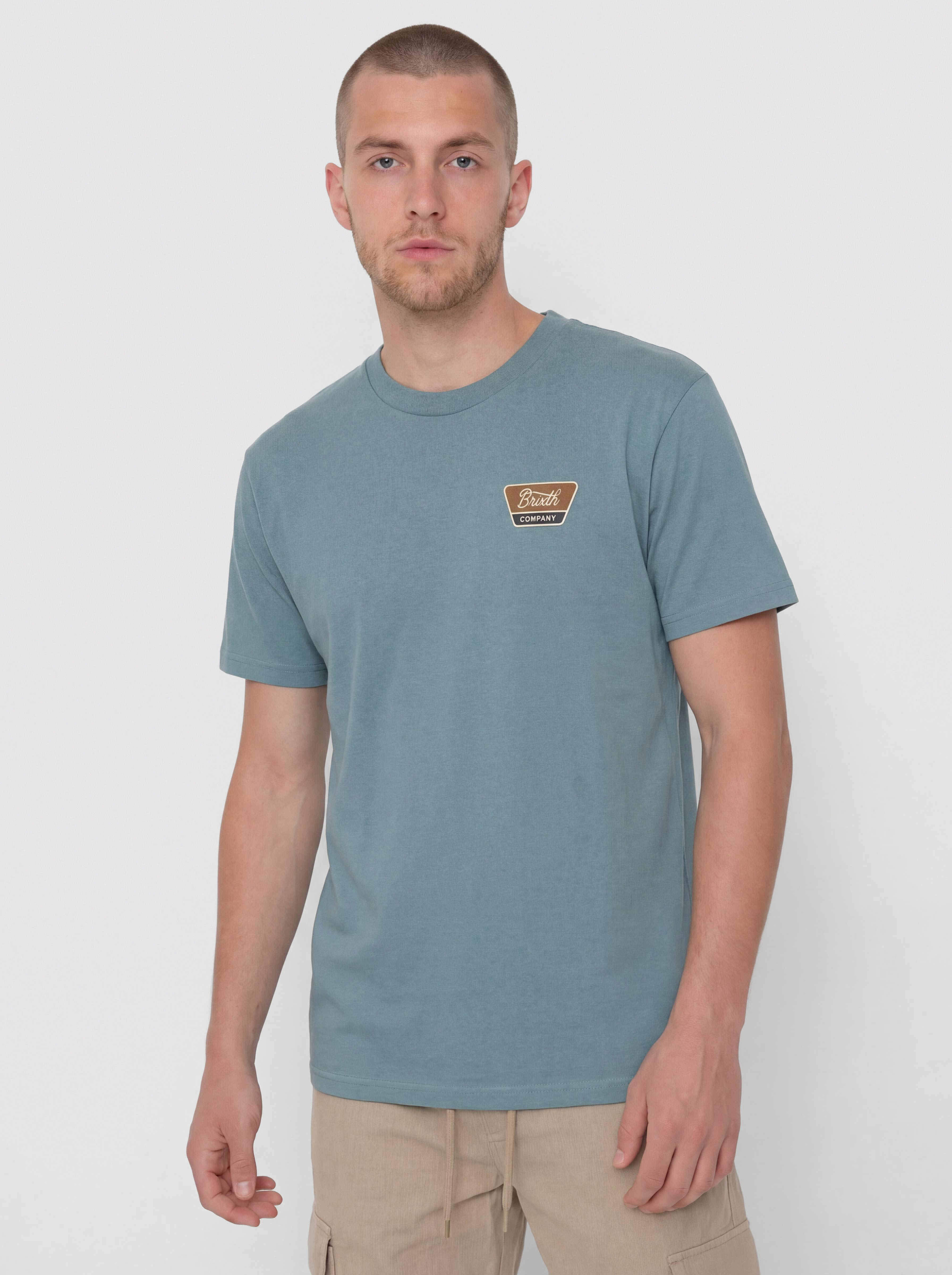 T-shirt Brixton Linwood Std (ocean breeze/brown/dark navy)