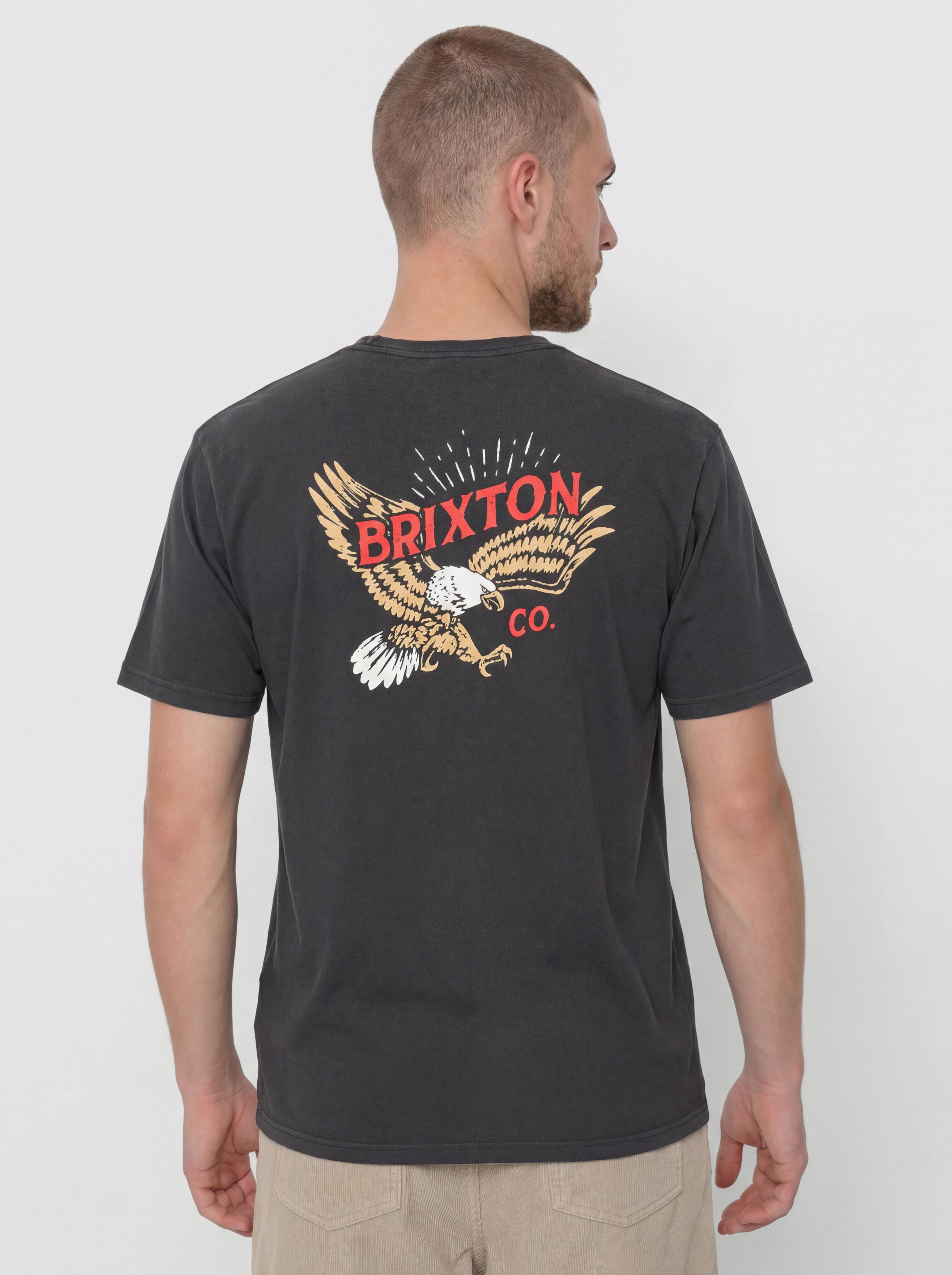 T-shirt Brixton Keller Stt (black worn wash)