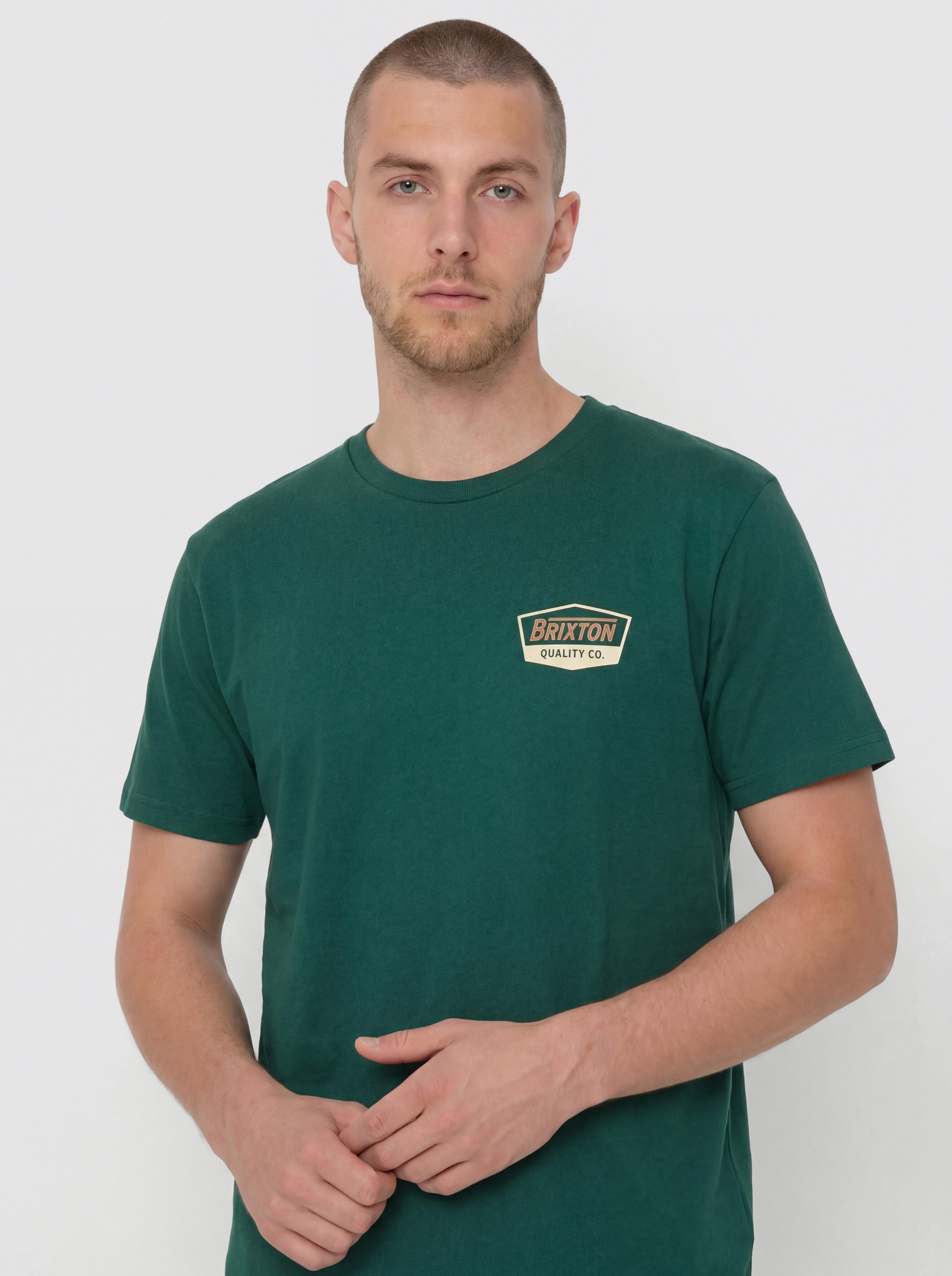 T-shirt Brixton Regal Stt (deep emerald/rust/sand)