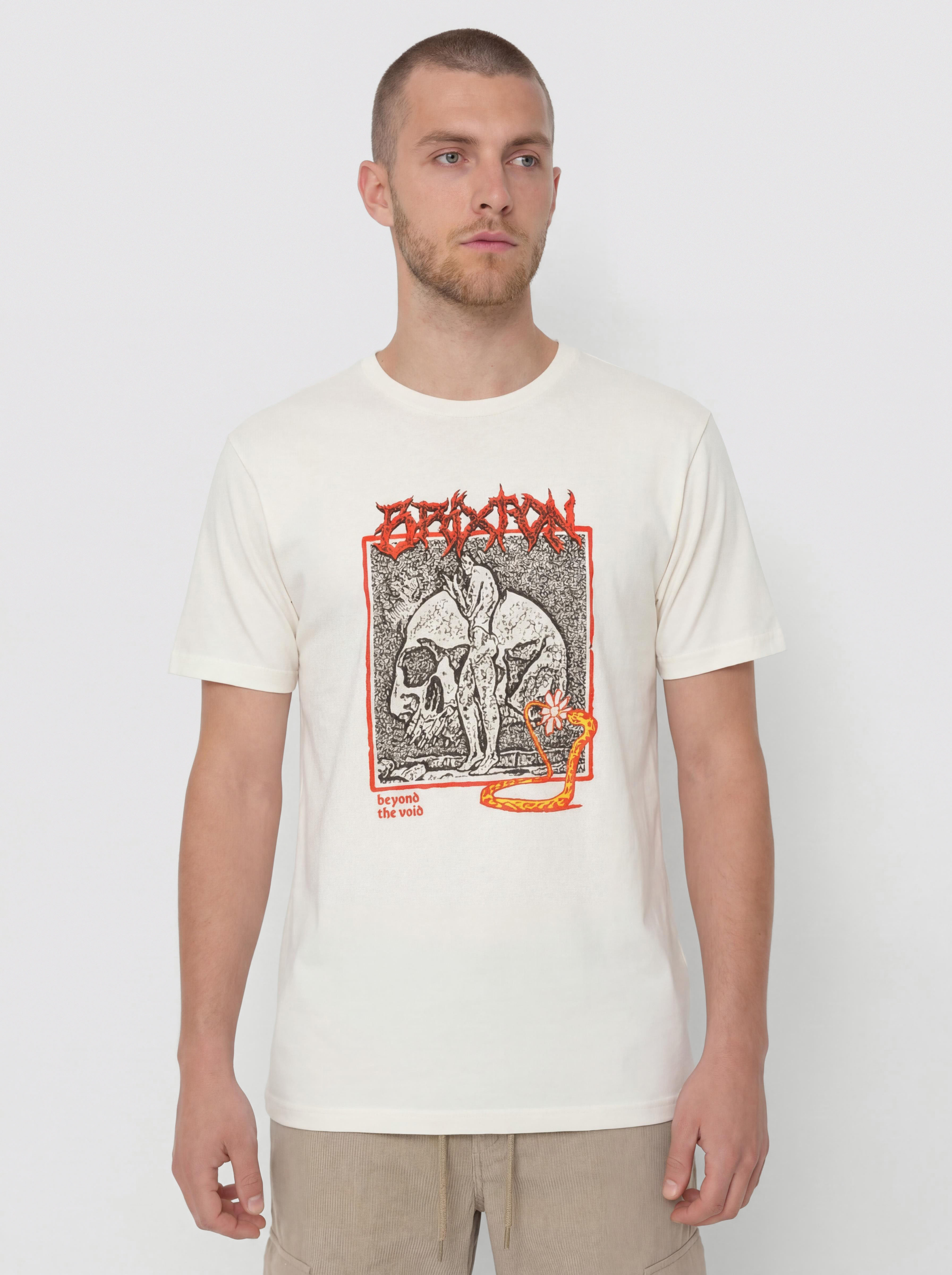 T-shirt Brixton Void Premium Stt (off white worn wash)