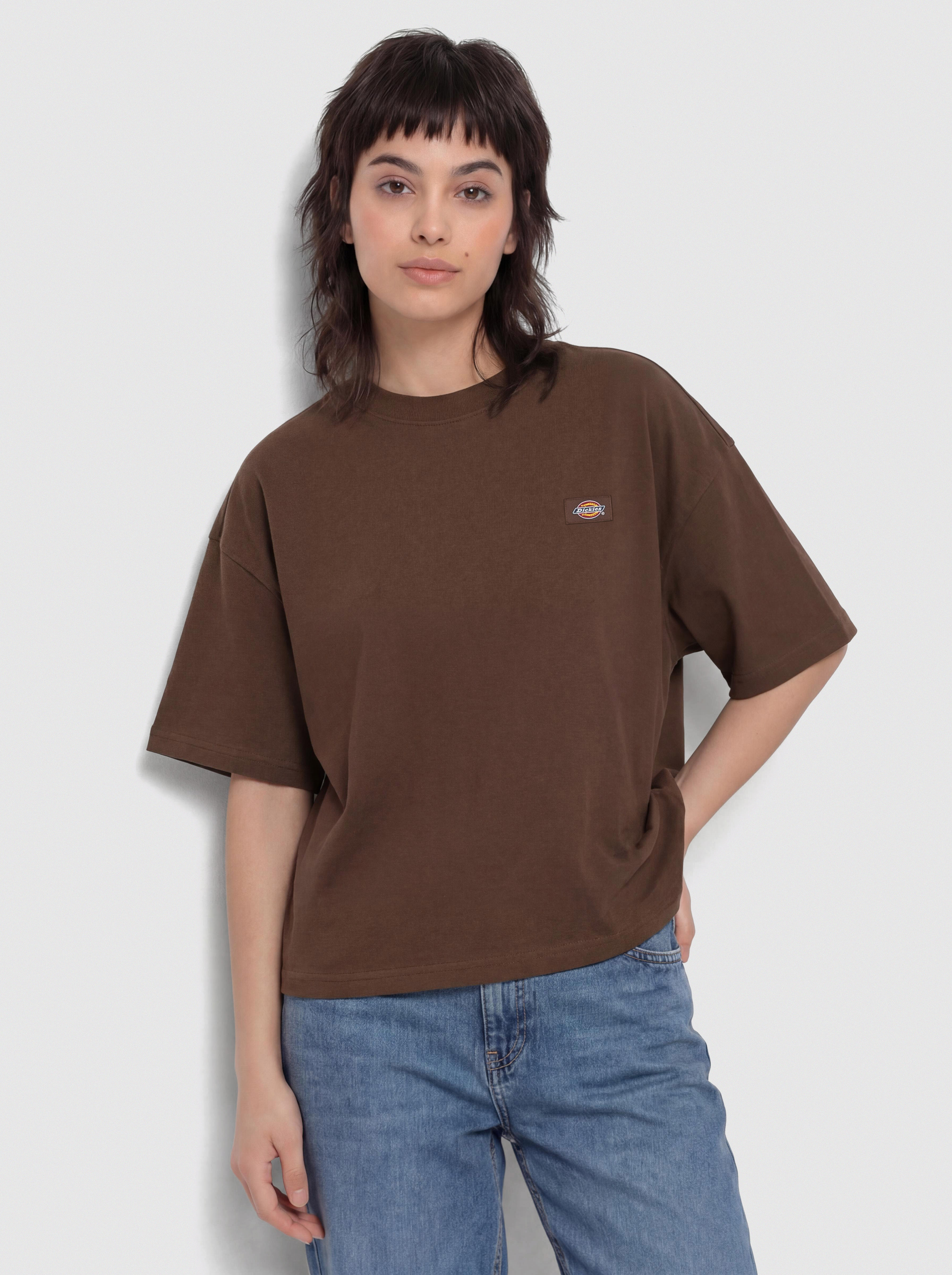 T-shirt Dickies Oakport Boxy Wmn (timber brown)