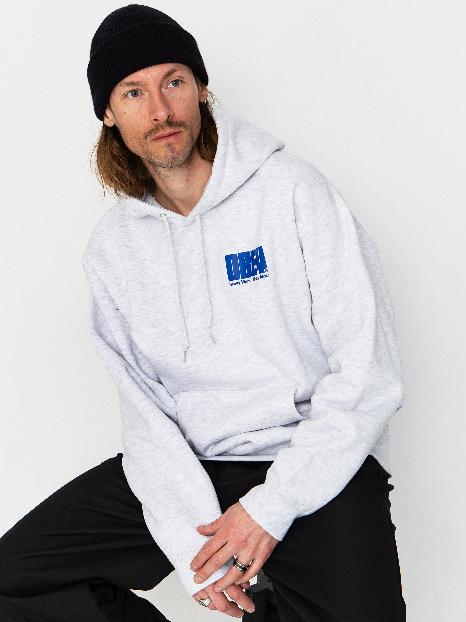 Bluza z kapturem OBEY Heavy Ideas HD (ash grey)