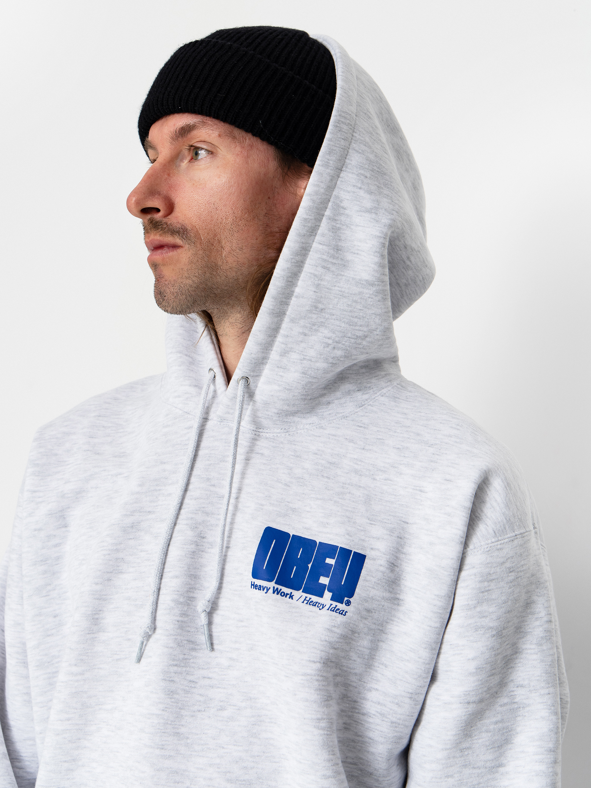 Bluza z kapturem OBEY Heavy Ideas HD (ash grey)