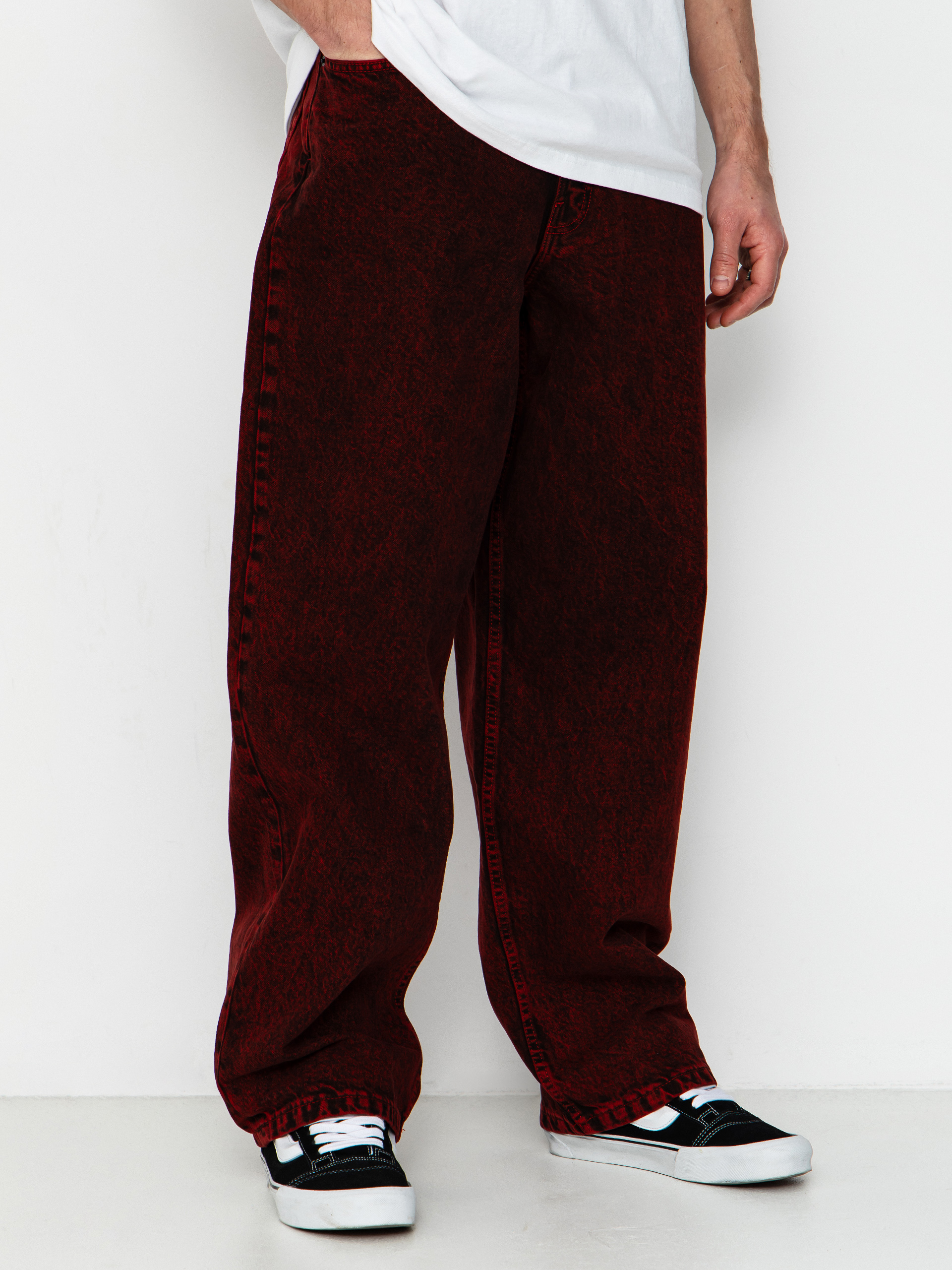Spodnie Vans Check 5 Baggy Acid Overdyed Denim (racing red)