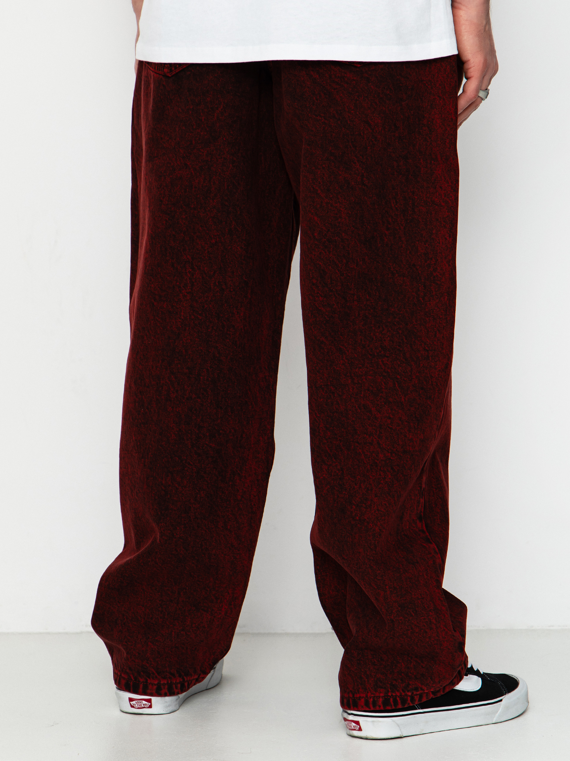 Spodnie Vans Check 5 Baggy Acid Overdyed Denim (racing red)